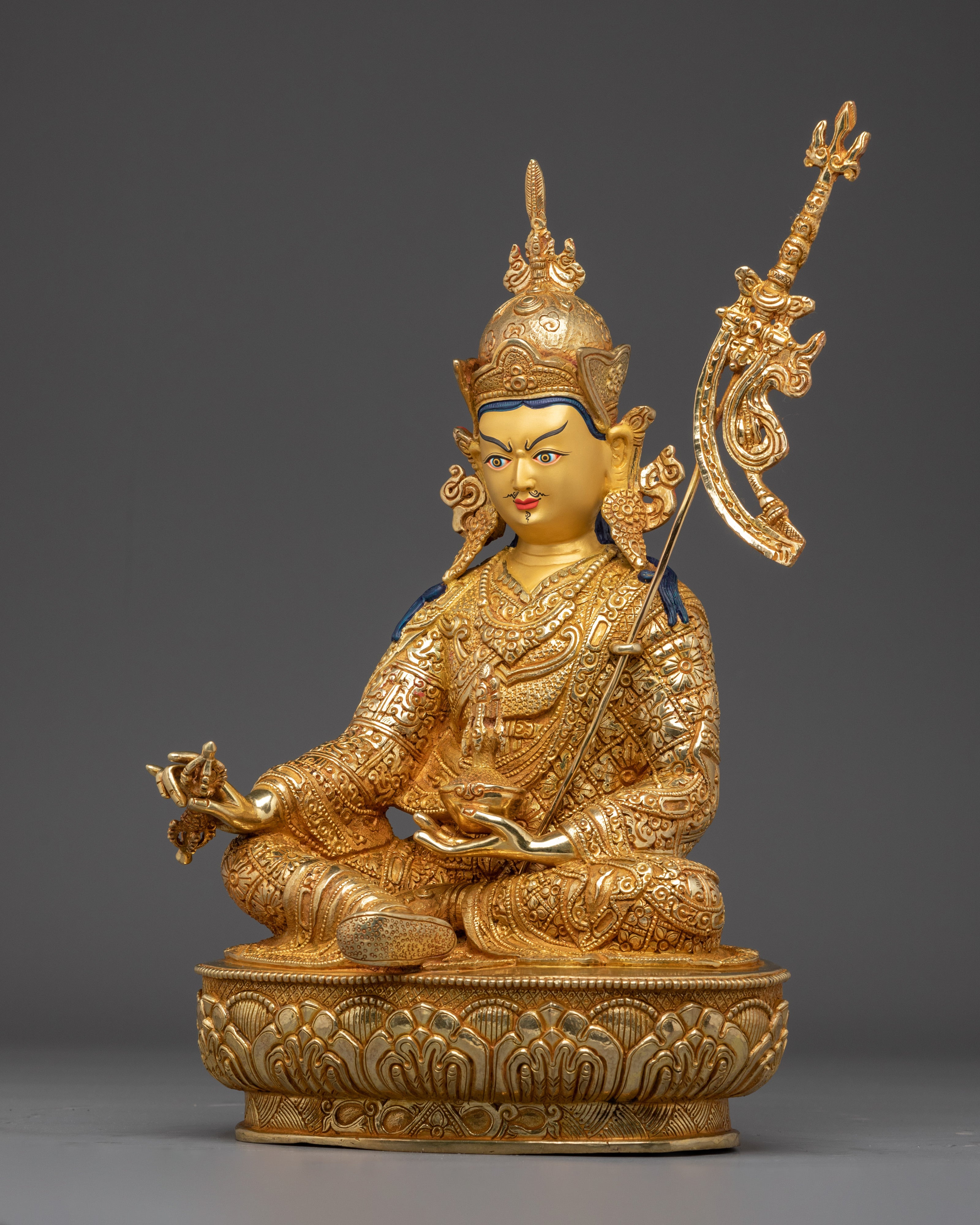 Guru Rinpoche, Founder of Vajrayana | Handcrafted Icon of Enlightened Power