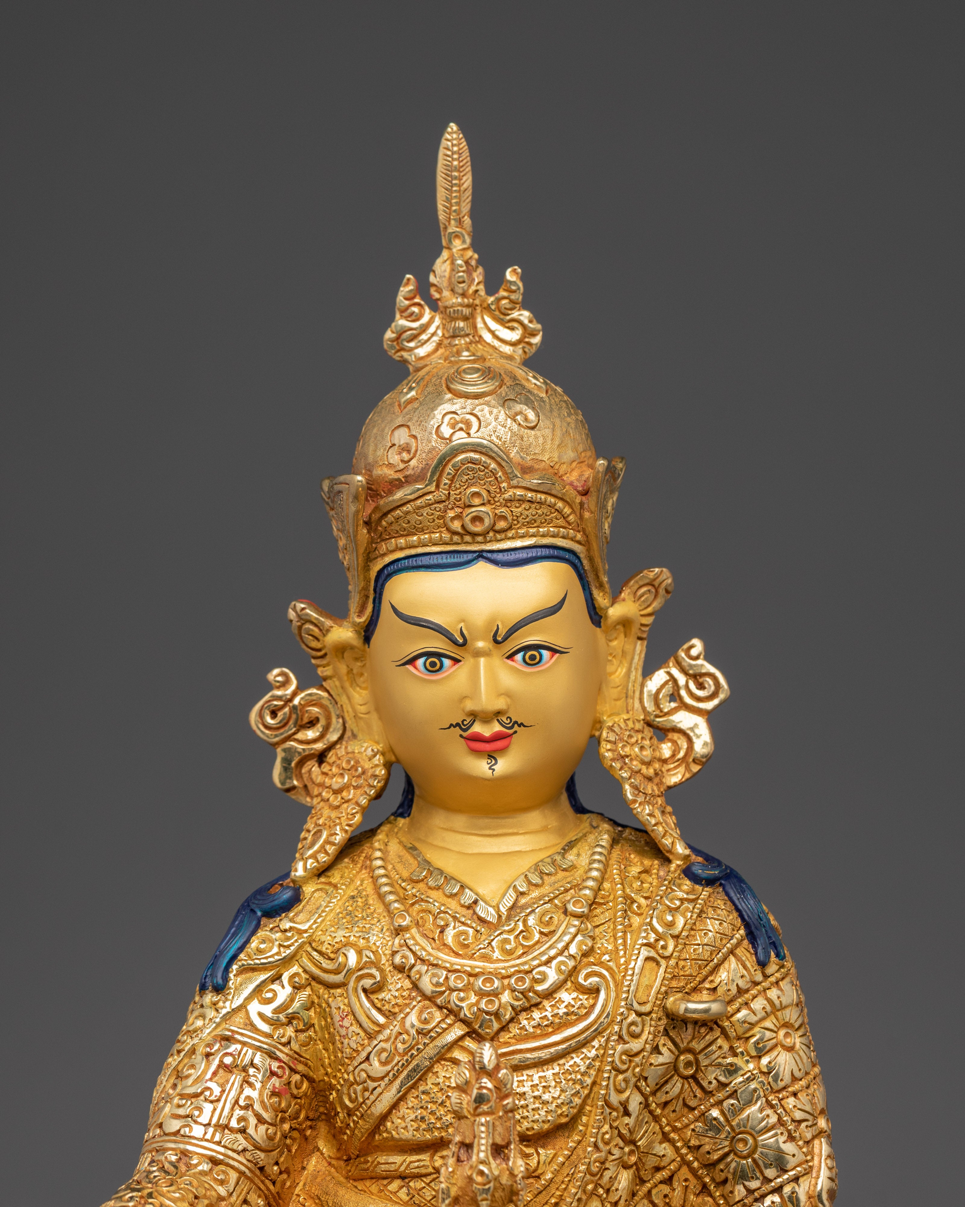 Guru Rinpoche, Founder of Vajrayana | Handcrafted Icon of Enlightened Power