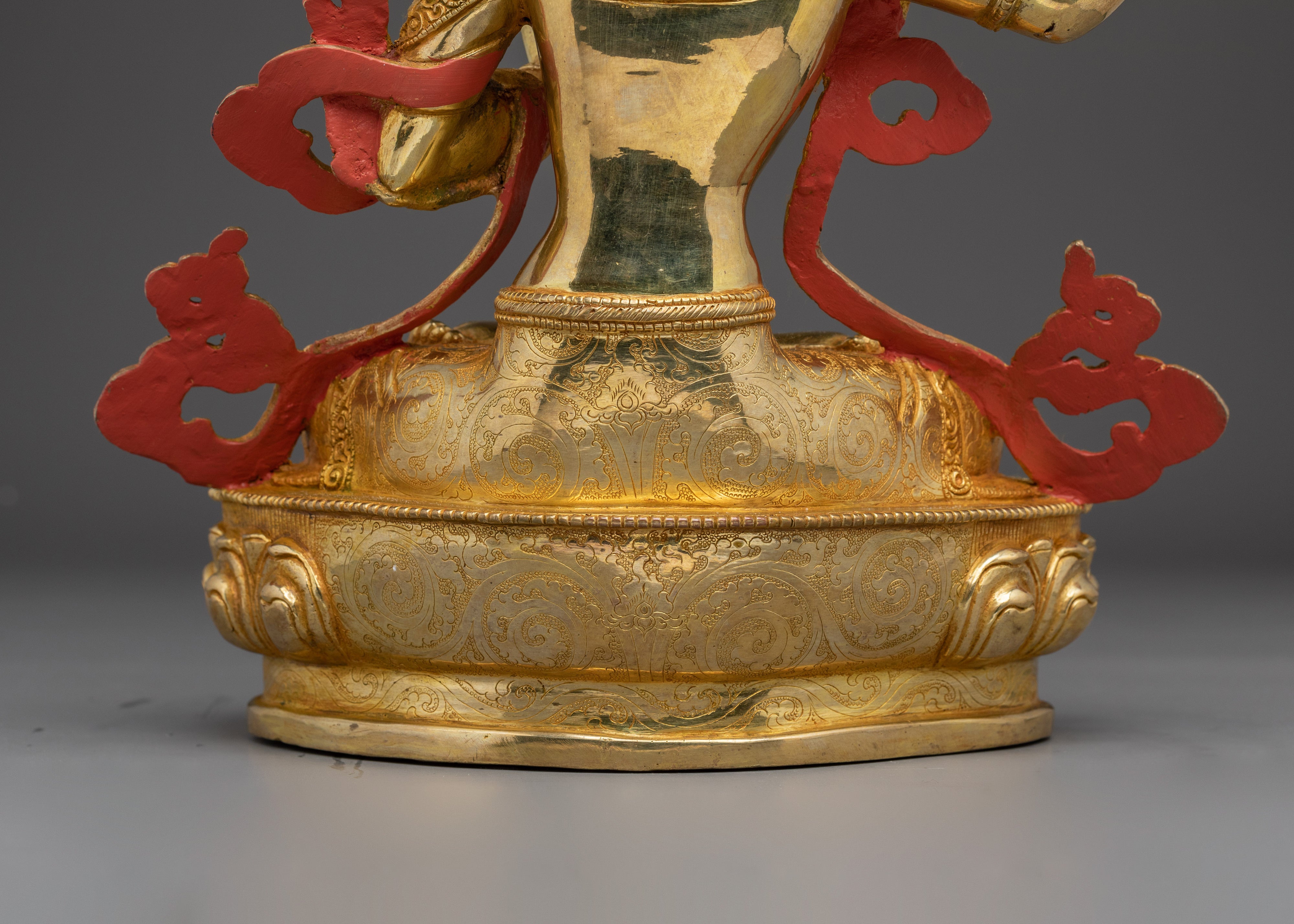 Manjushri, Wisdom Sculpture | Gold-Gilded Tibetan Artwork