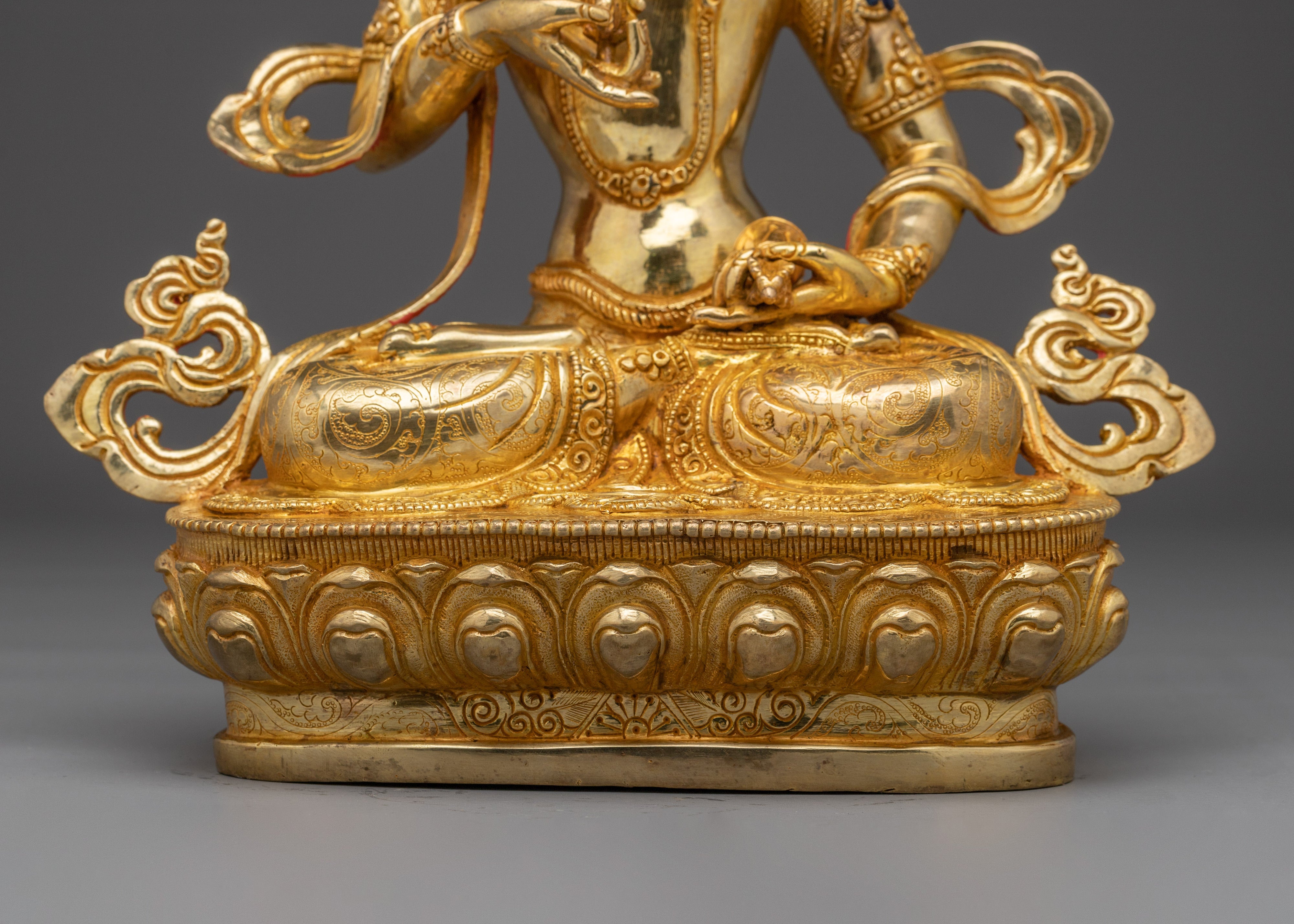Sacred Vajrasattva Figure | Gold-Gilded Icon for Spiritual Healing