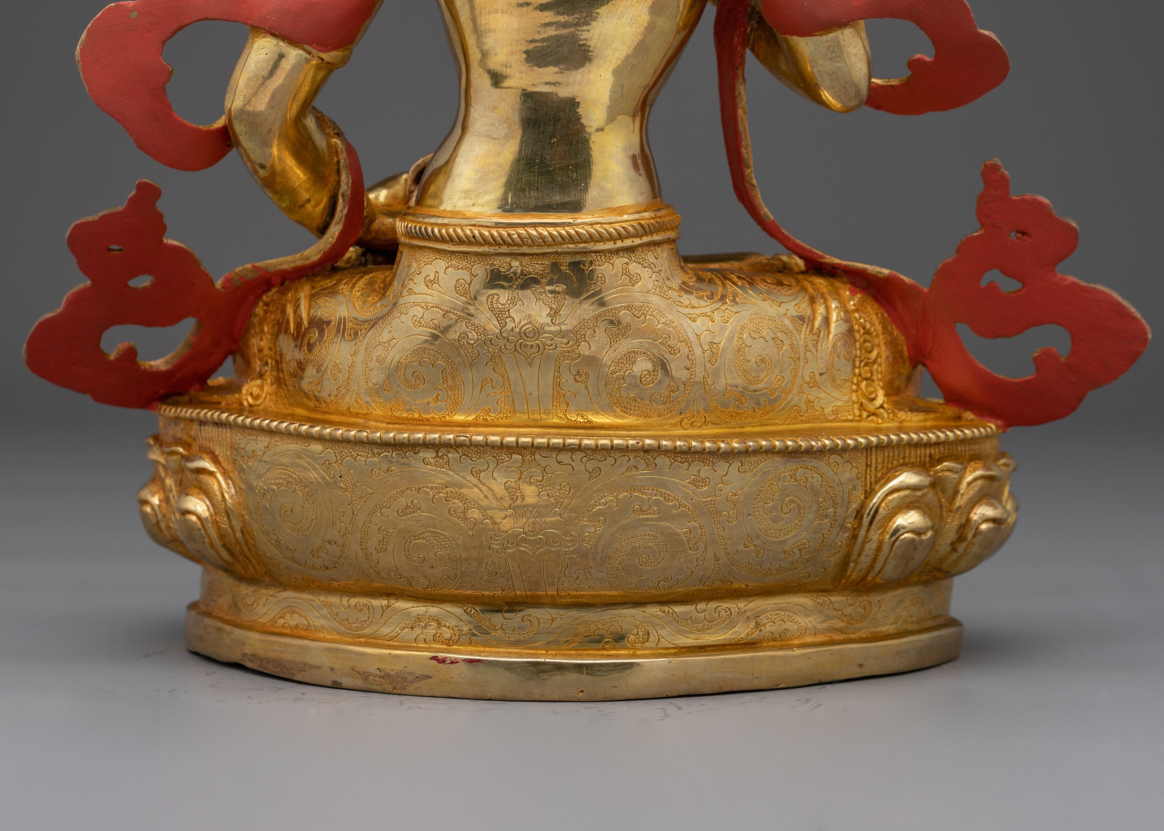 Sacred Vajrasattva Figure | Gold-Gilded Icon for Spiritual Healing