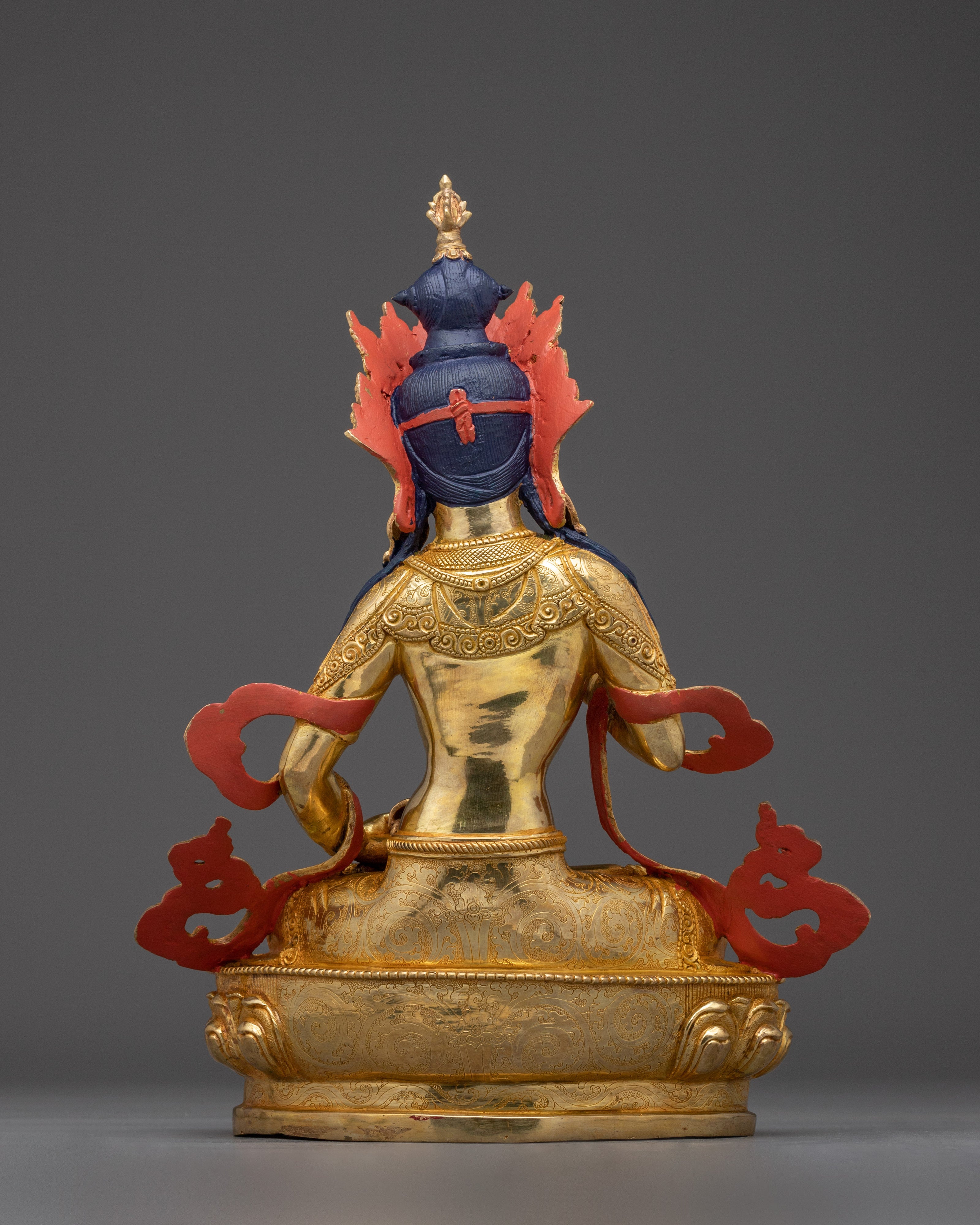 Sacred Vajrasattva Figure | Gold-Gilded Icon for Spiritual Healing
