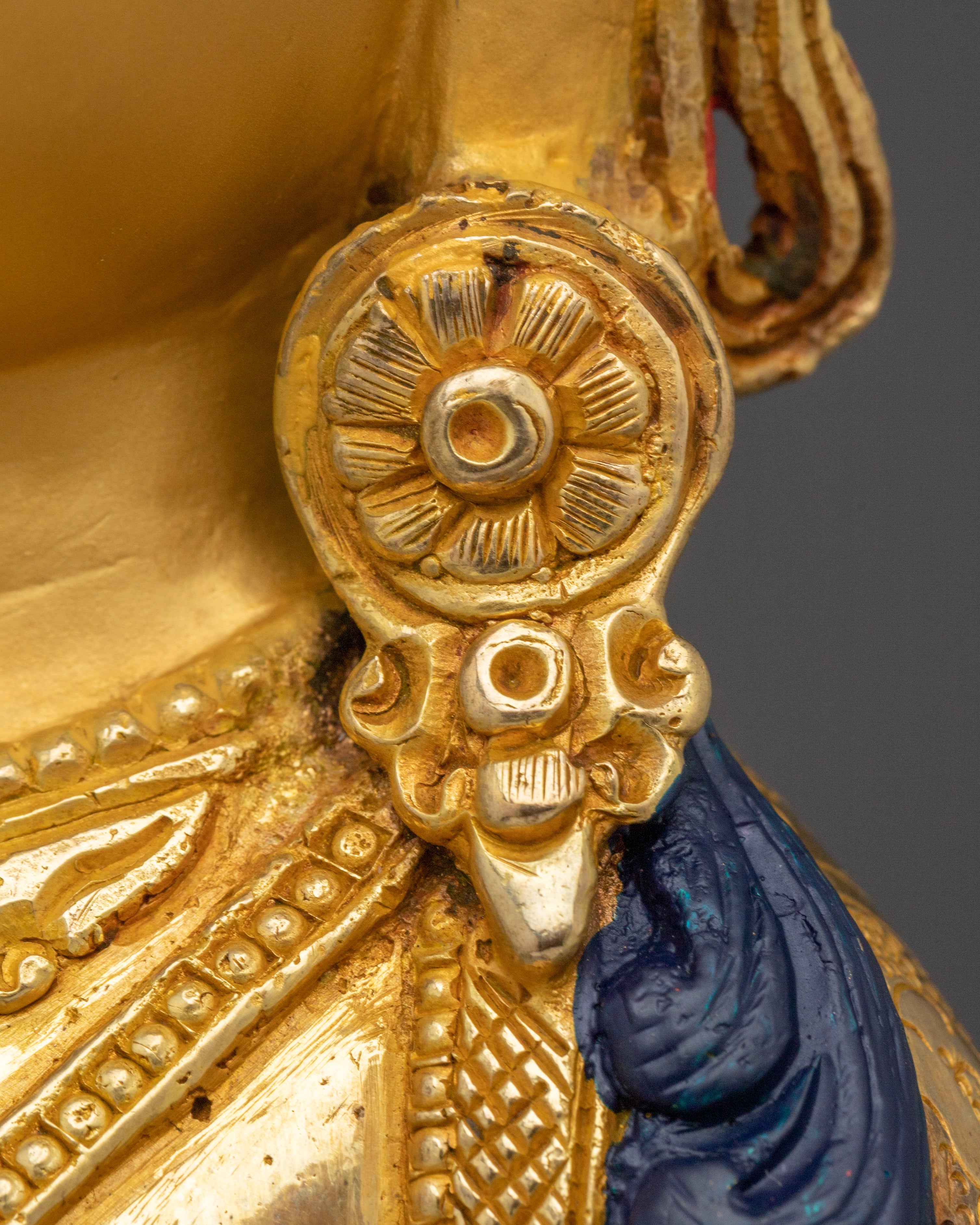 Sacred Vajrasattva Figure | Gold-Gilded Icon for Spiritual Healing