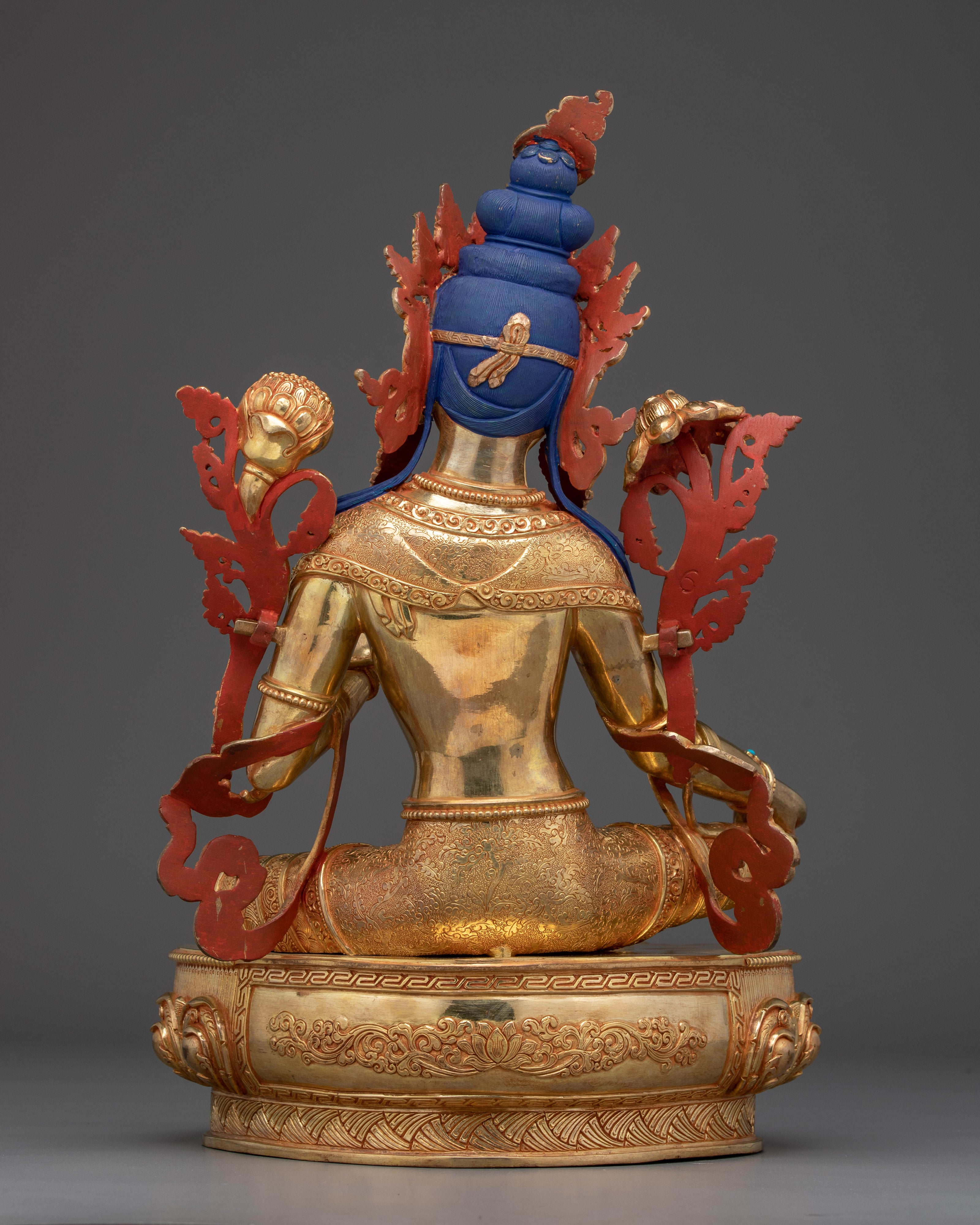 Green Tara, Mother of Liberation Icon | Handcrafted Gold Statue