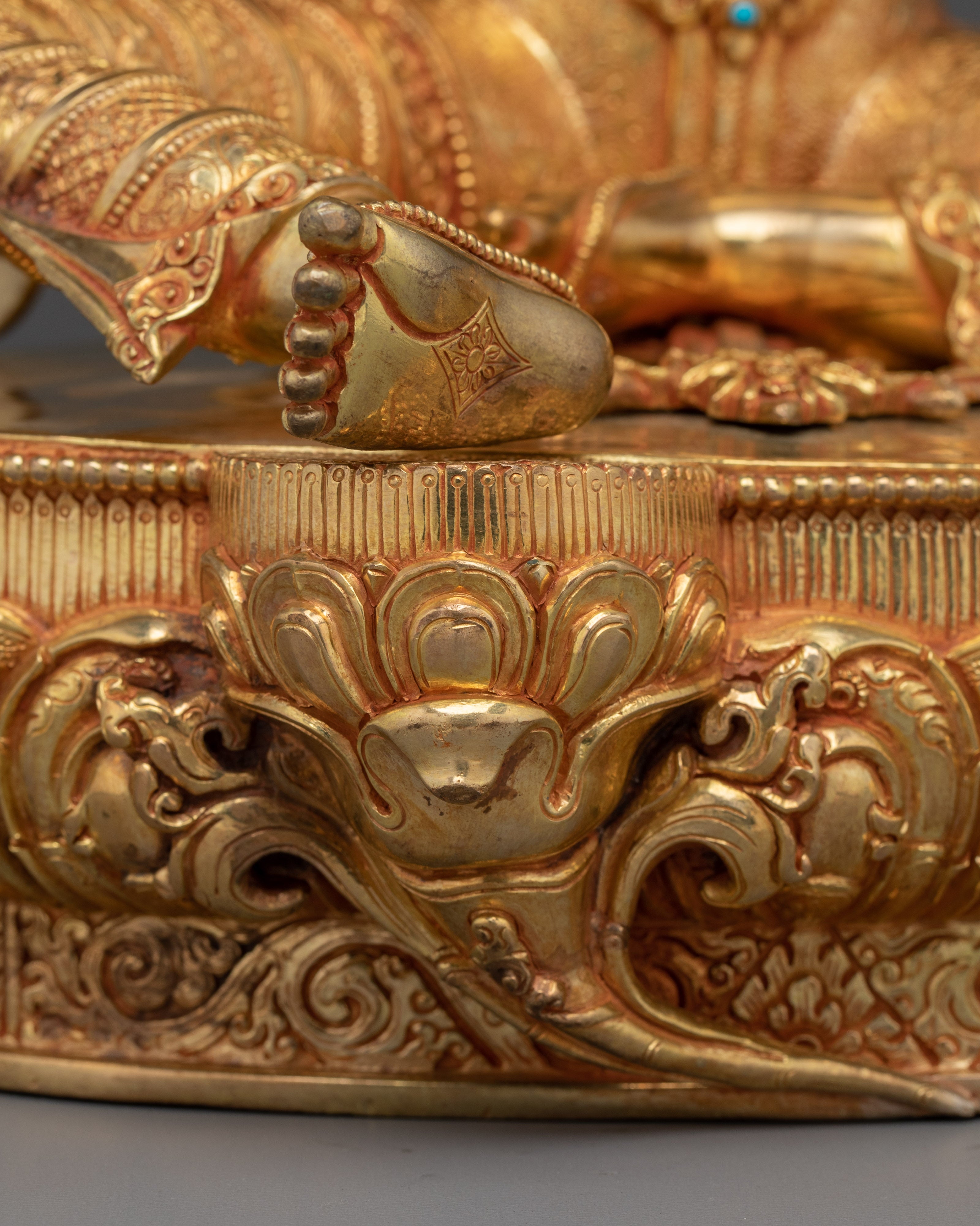 Green Tara, Mother of Liberation Icon | Handcrafted Gold Statue