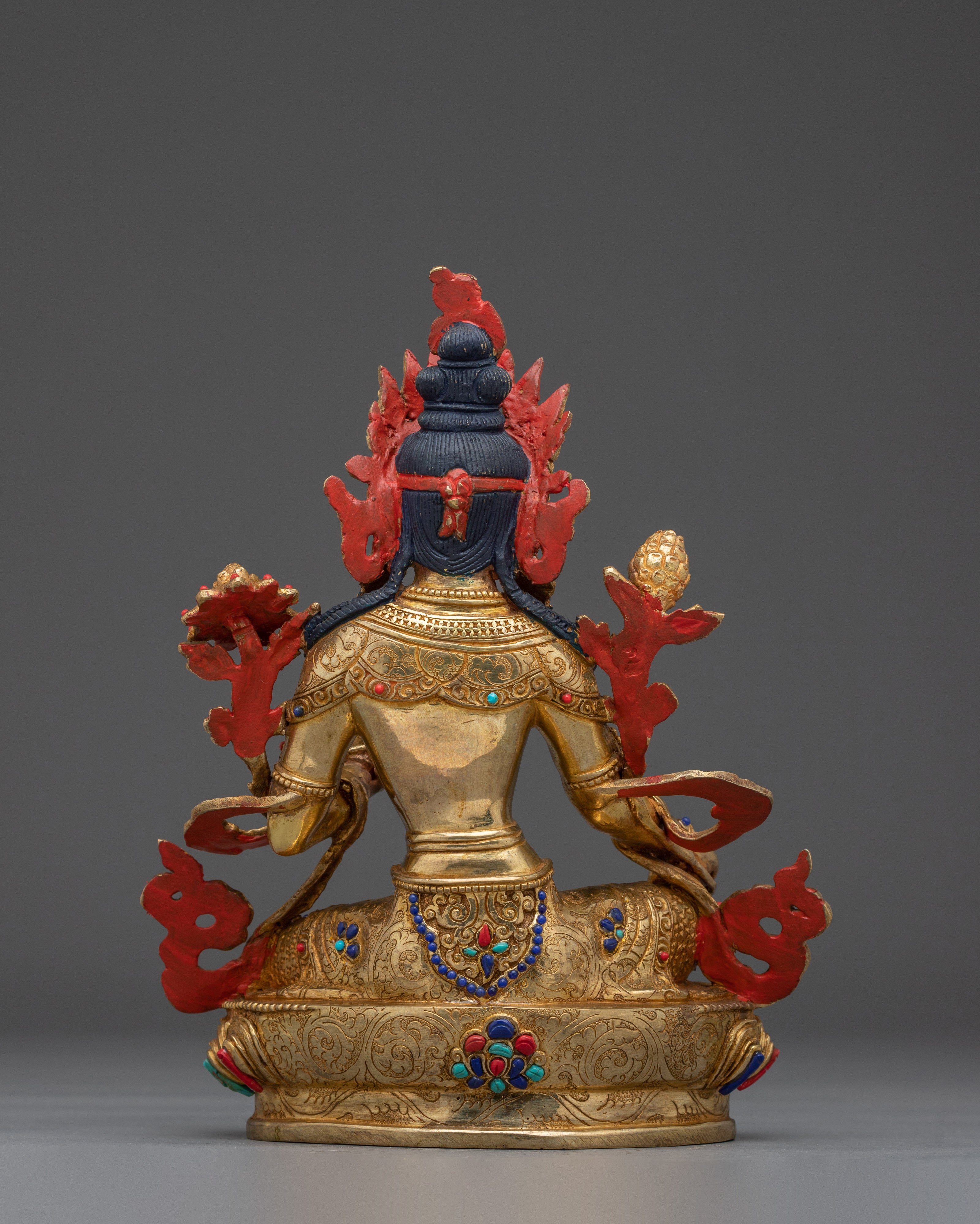 Green Tara Artwork for Protection | Copper Sculpture for Altar, Meditation & Decor