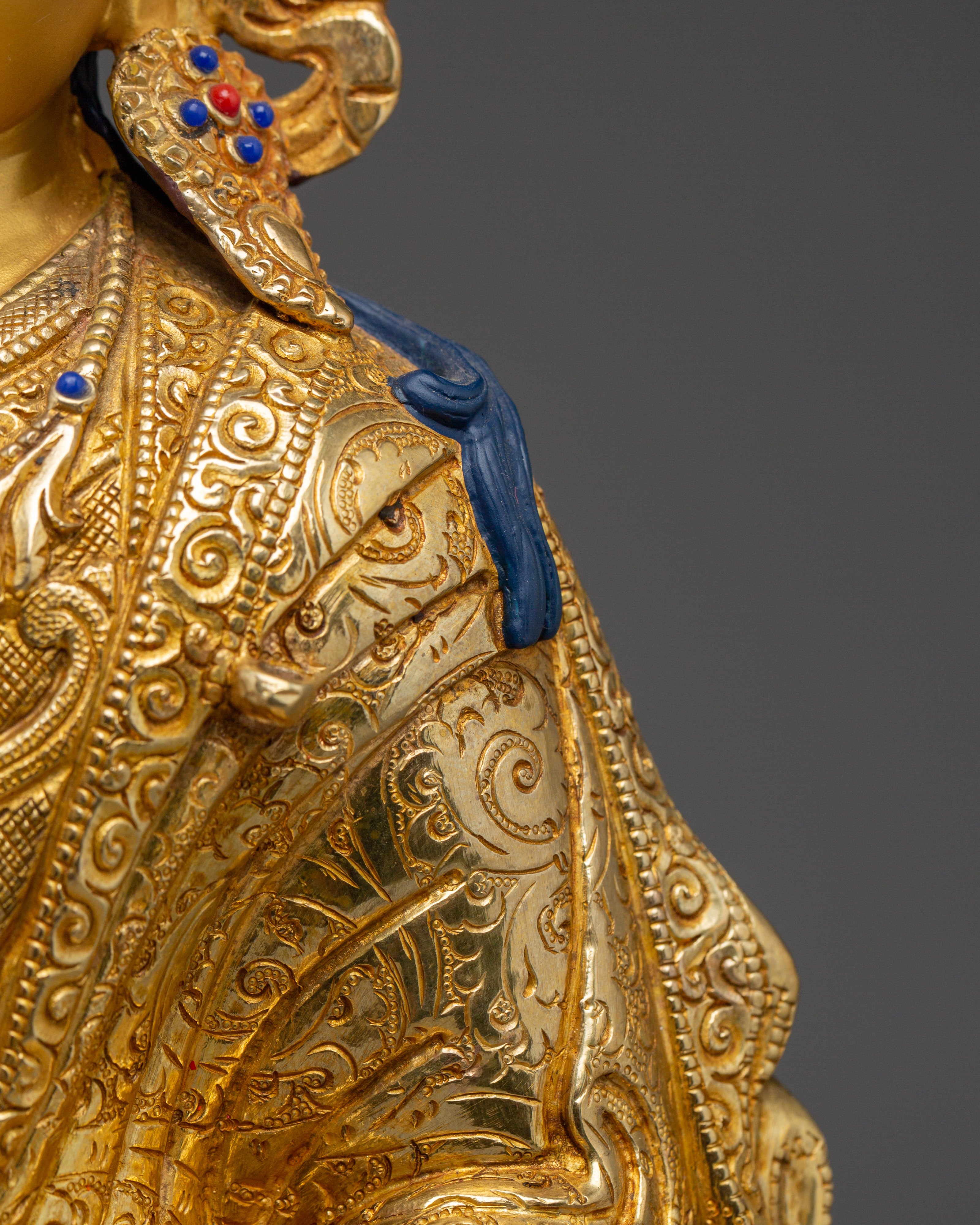 Guru Tsokye Dorje Statue: Peaceful Padmasambhava Form