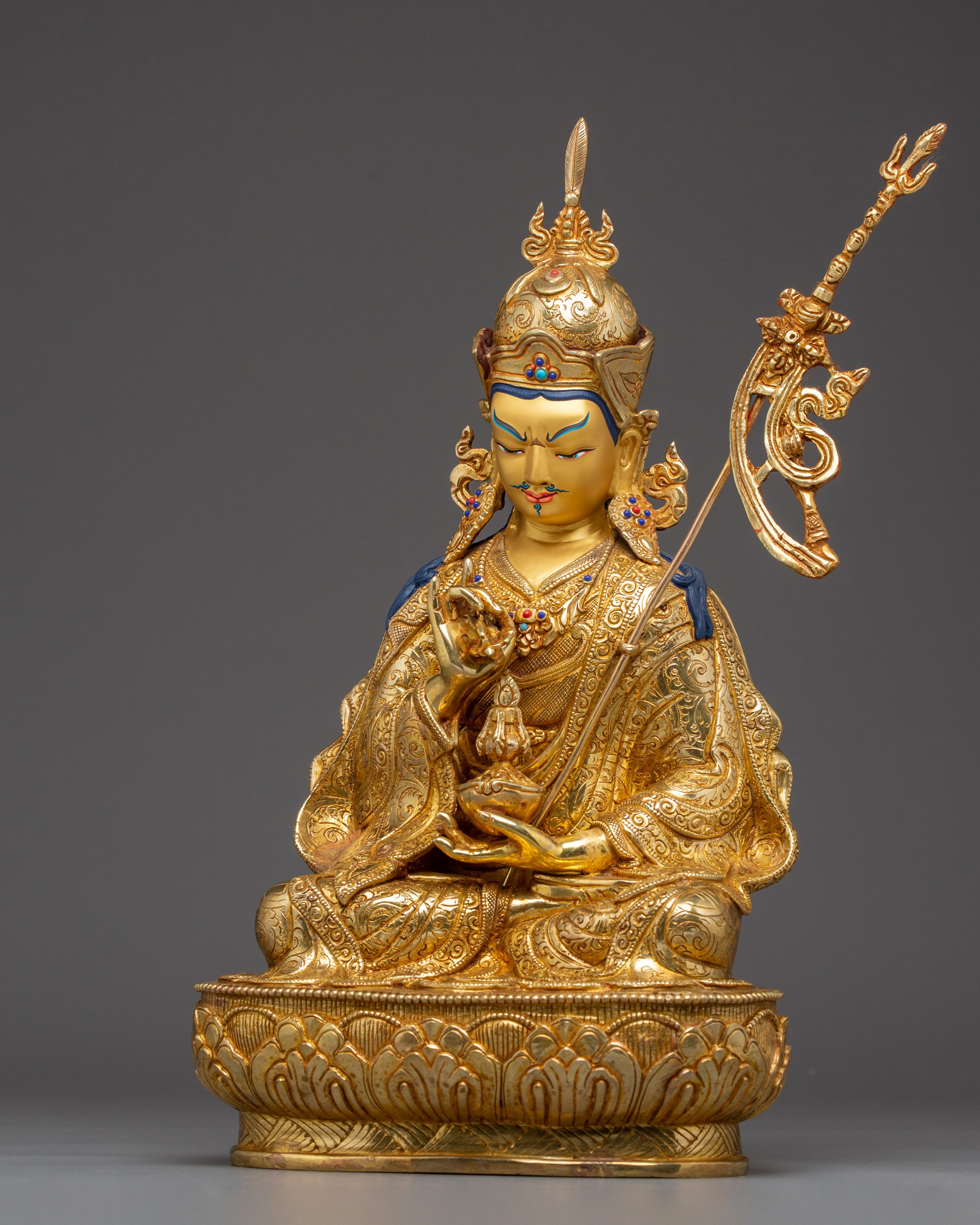 Guru Tsokye Dorje Statue: Peaceful Padmasambhava Form