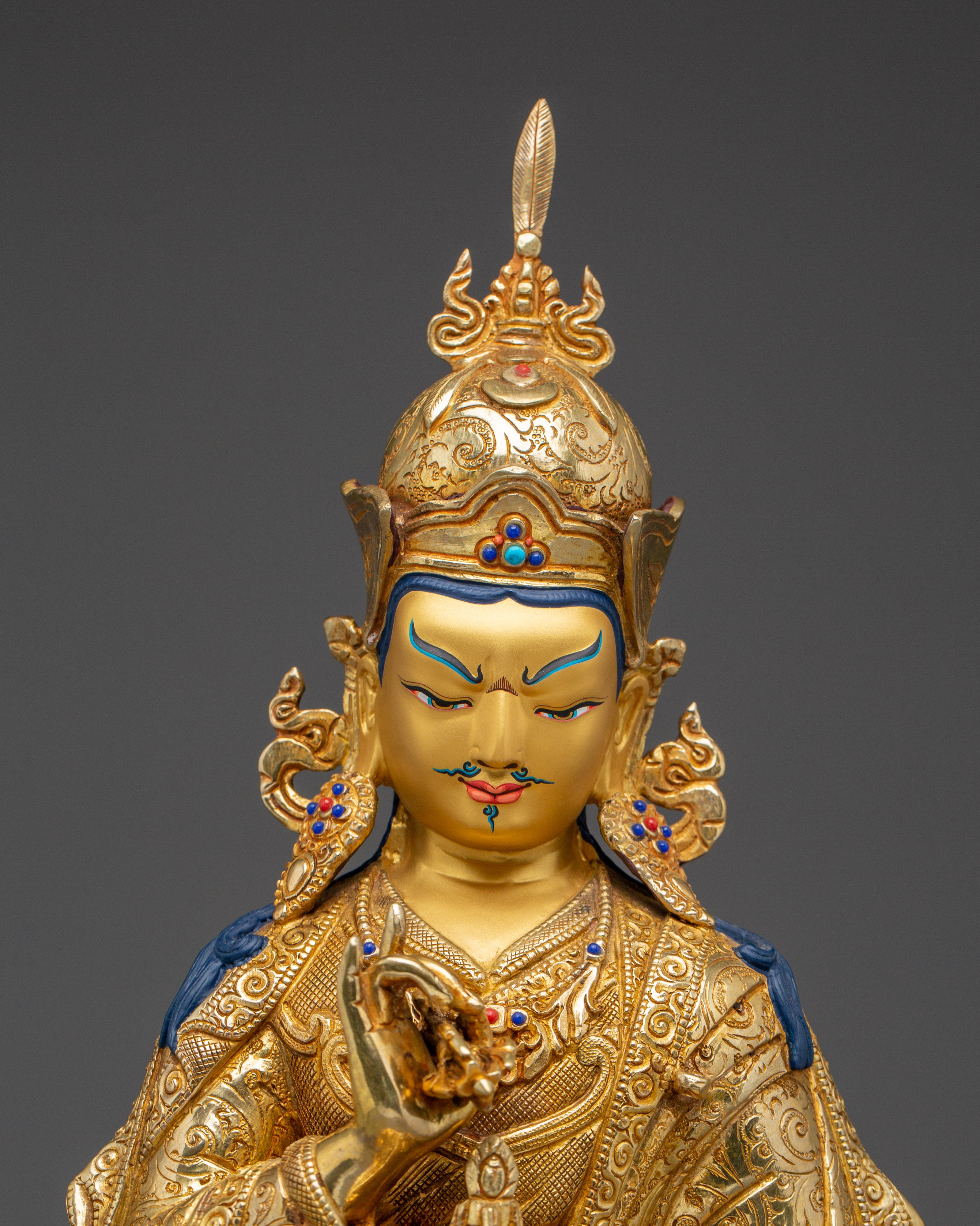 Guru Tsokye Dorje Statue: Peaceful Padmasambhava Form