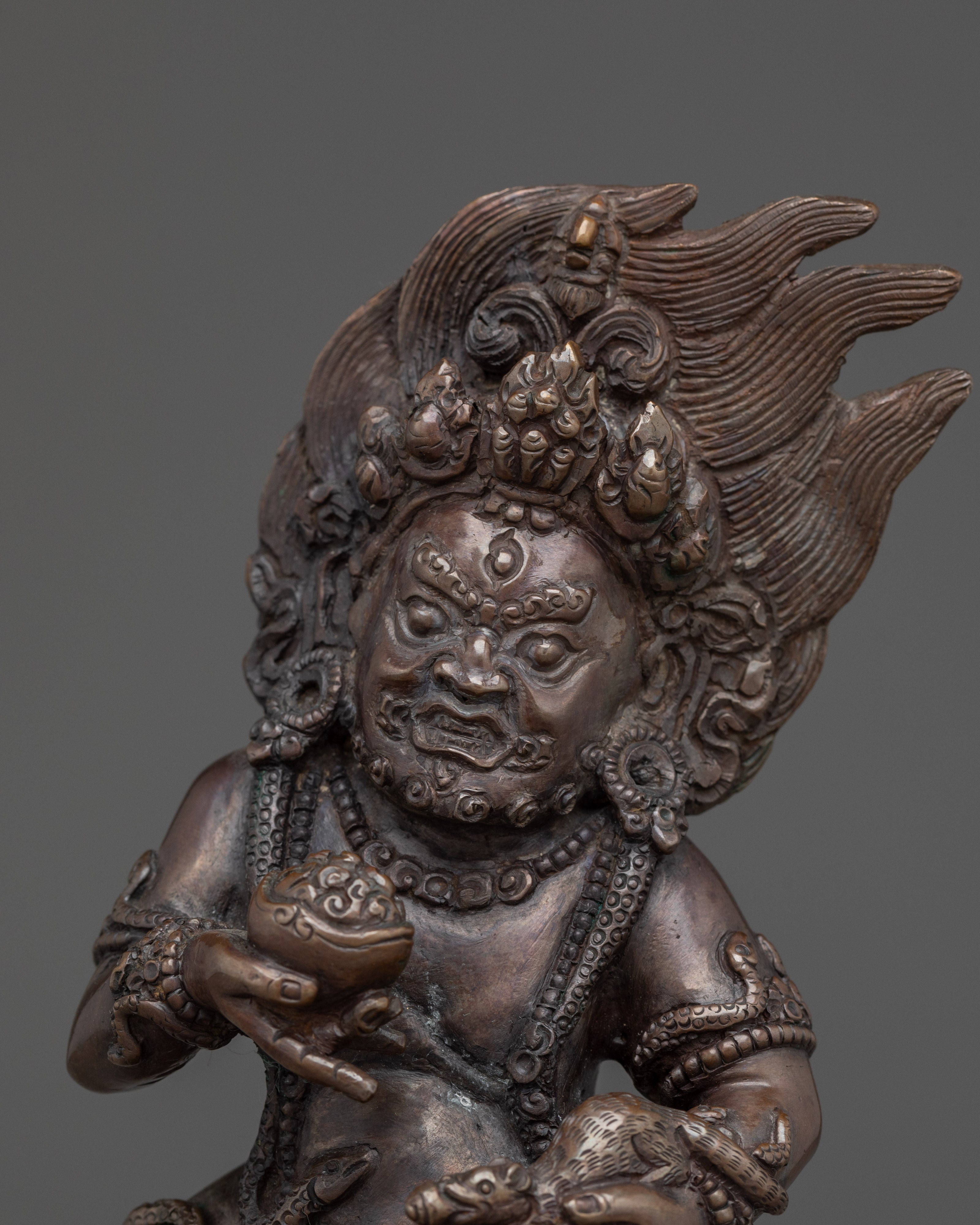 Black Dzambhala Statue: Himalayan Artwork