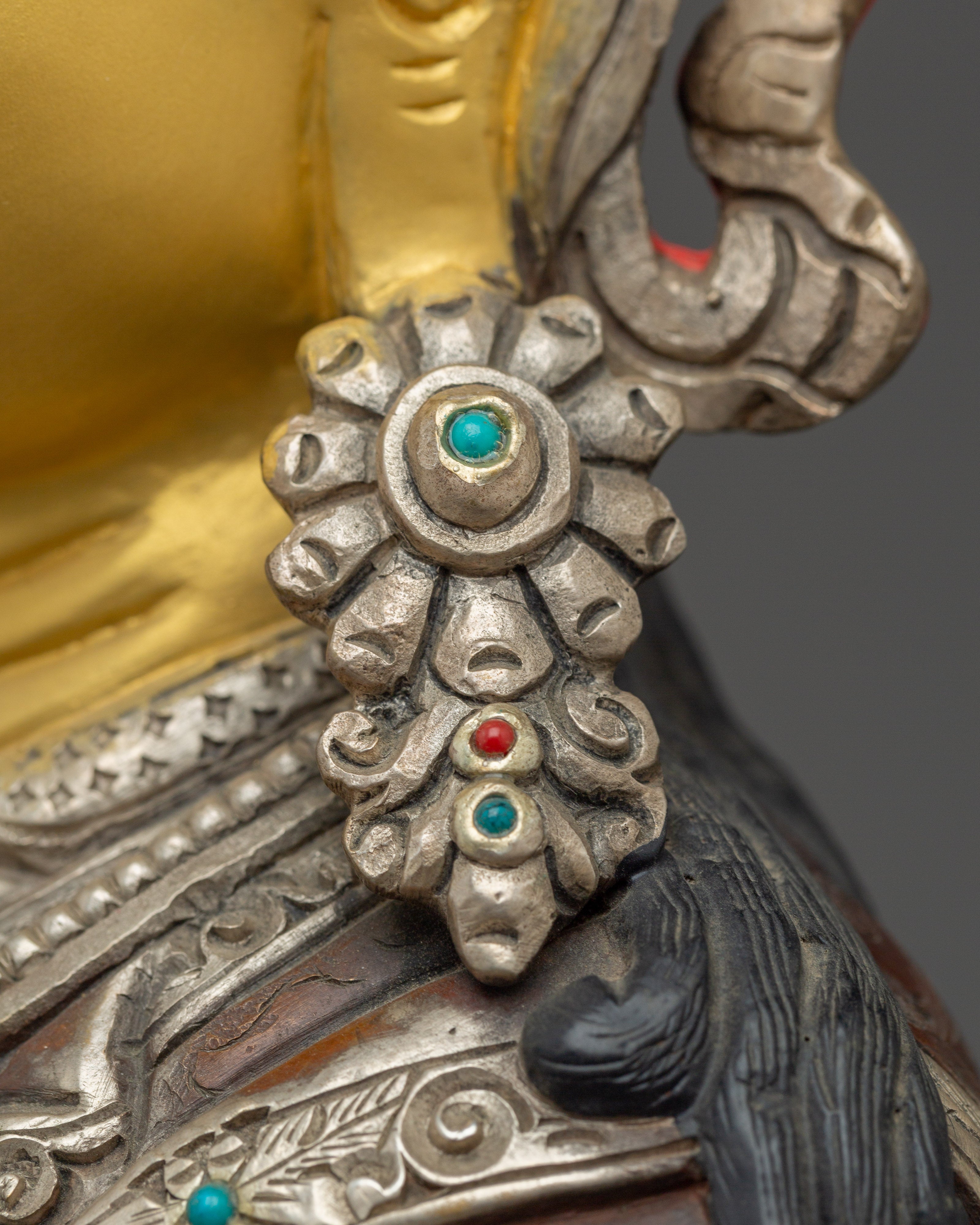 Vajra Master Guru Rinpoche Golden Art | Himalayan Padmasambhava Artwork