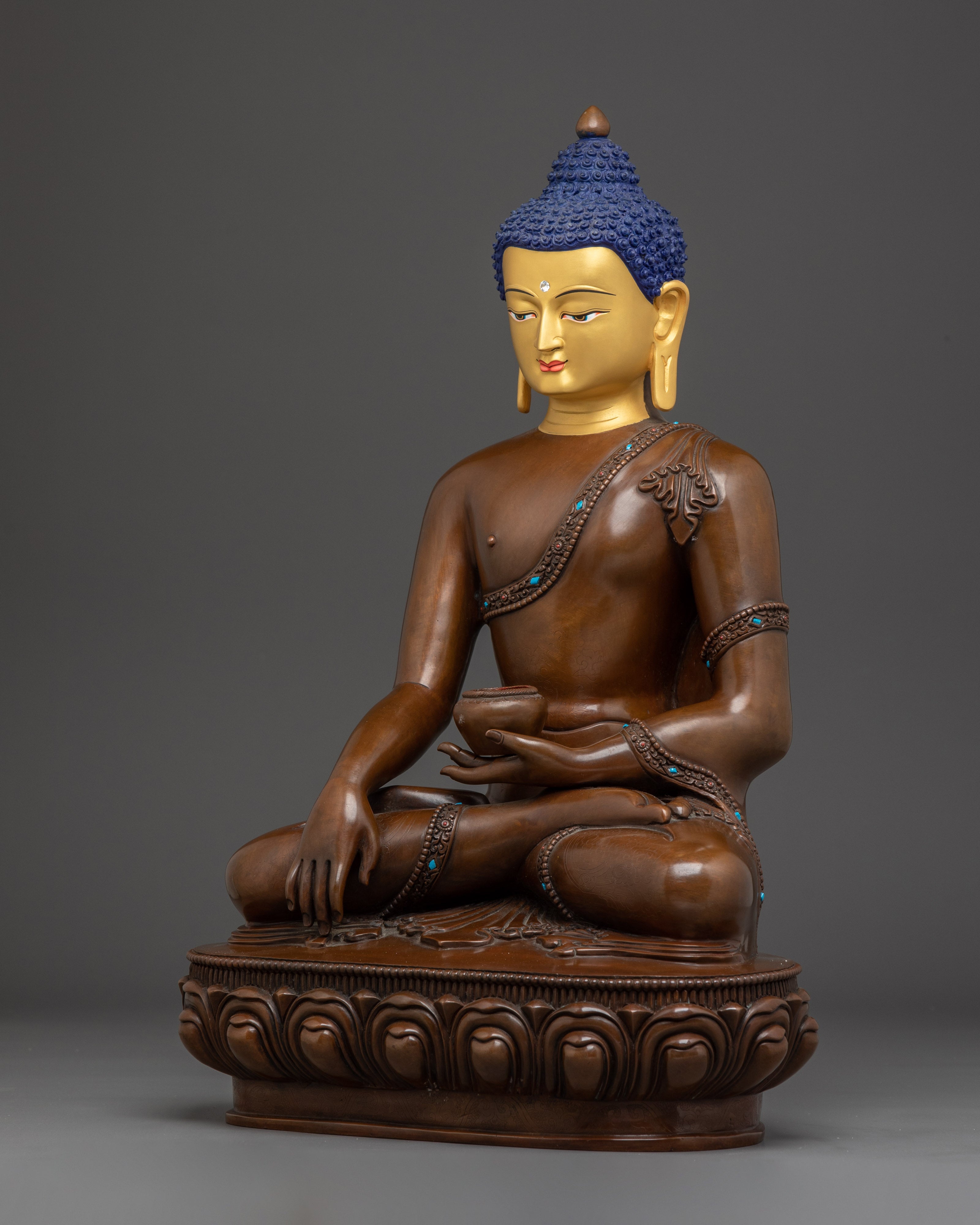 Shakyamuni Buddha Oxidized Copper Art | Historical Buddha’s Presence and Wisdom