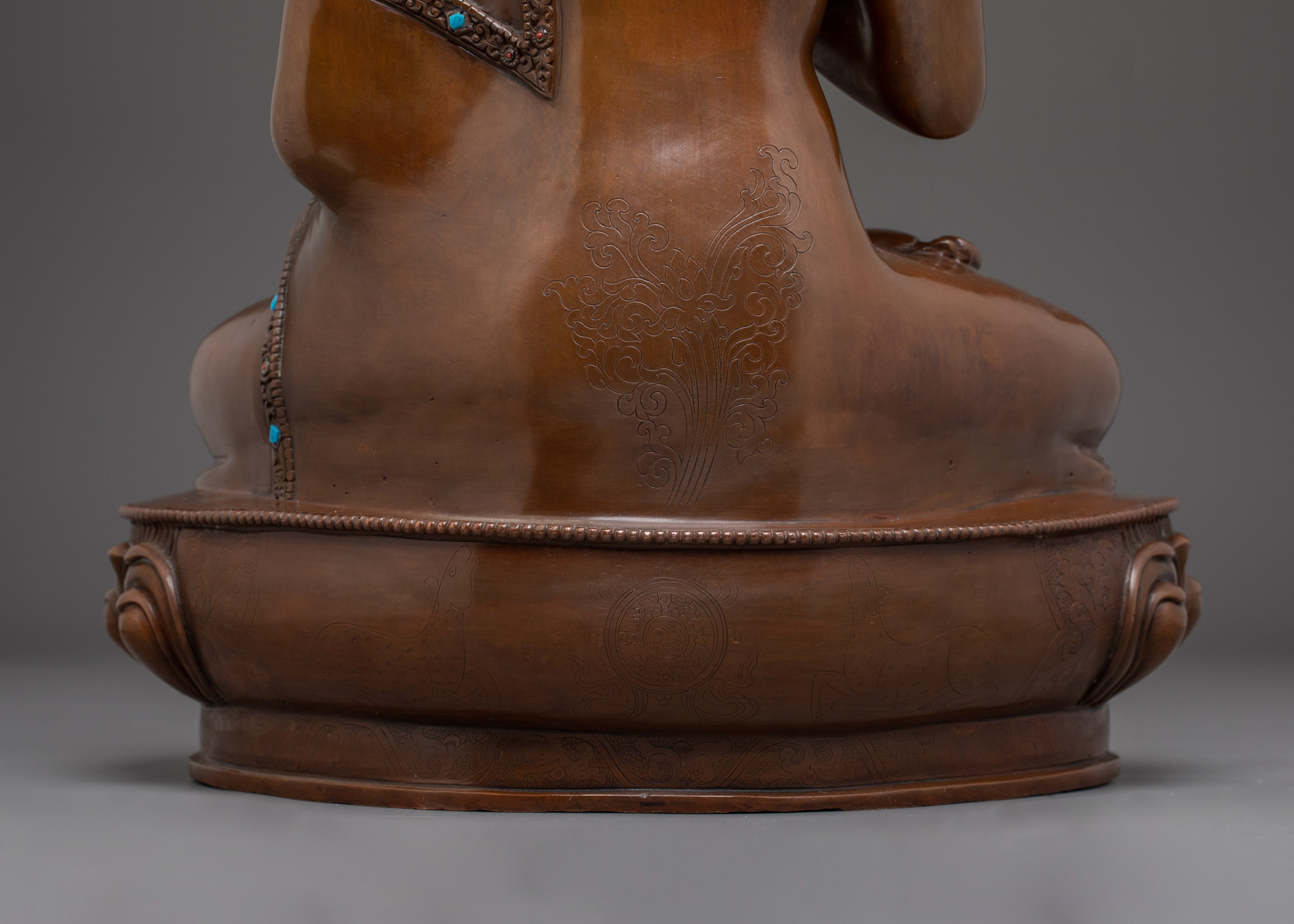 Vairocana Buddha Copper & Gold Statue | Sacred Altar Decor for Spiritual Enlightenment