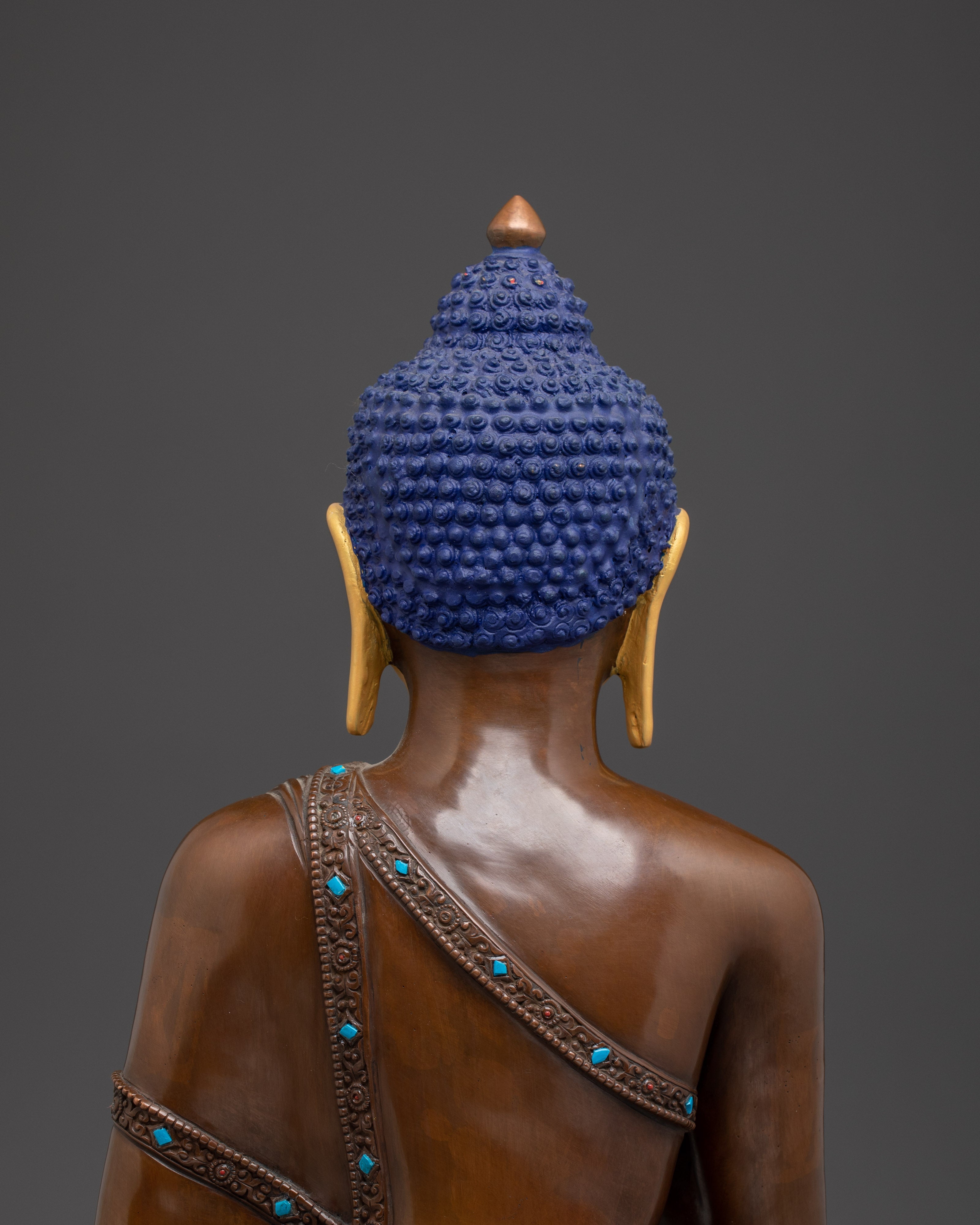 Vairocana Buddha Copper & Gold Statue | Sacred Altar Decor for Spiritual Enlightenment