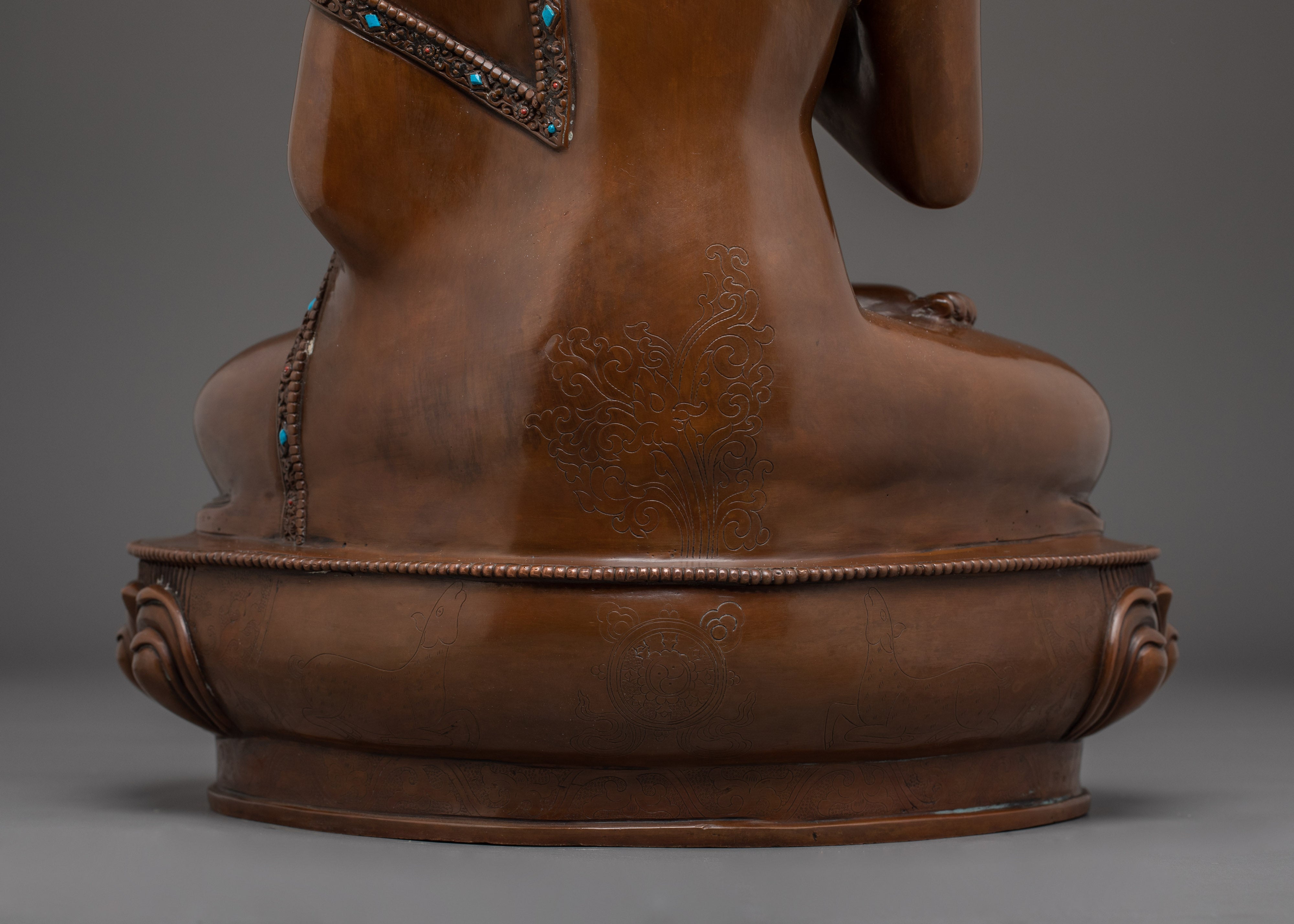 Copper Vairocana Buddha Statue | Meditation Altar Decor