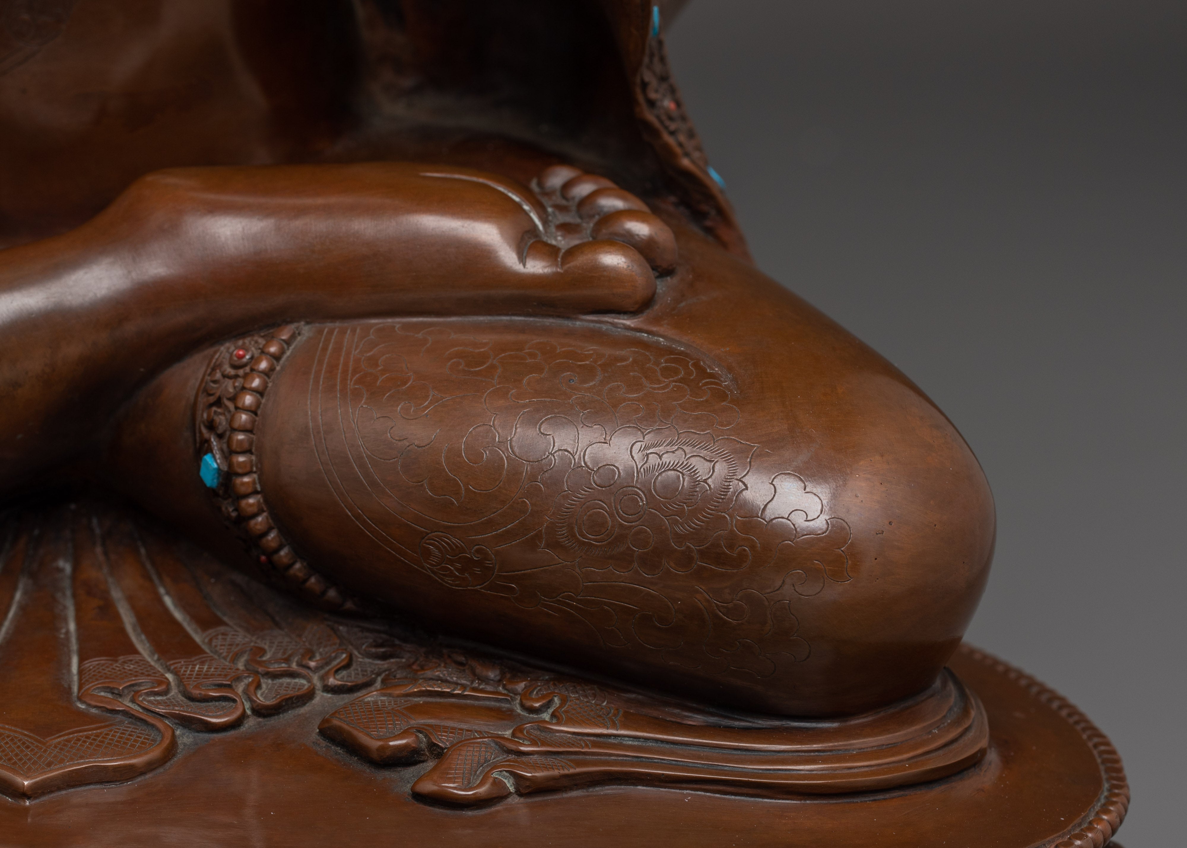 Copper Vairocana Buddha Statue | Meditation Altar Decor