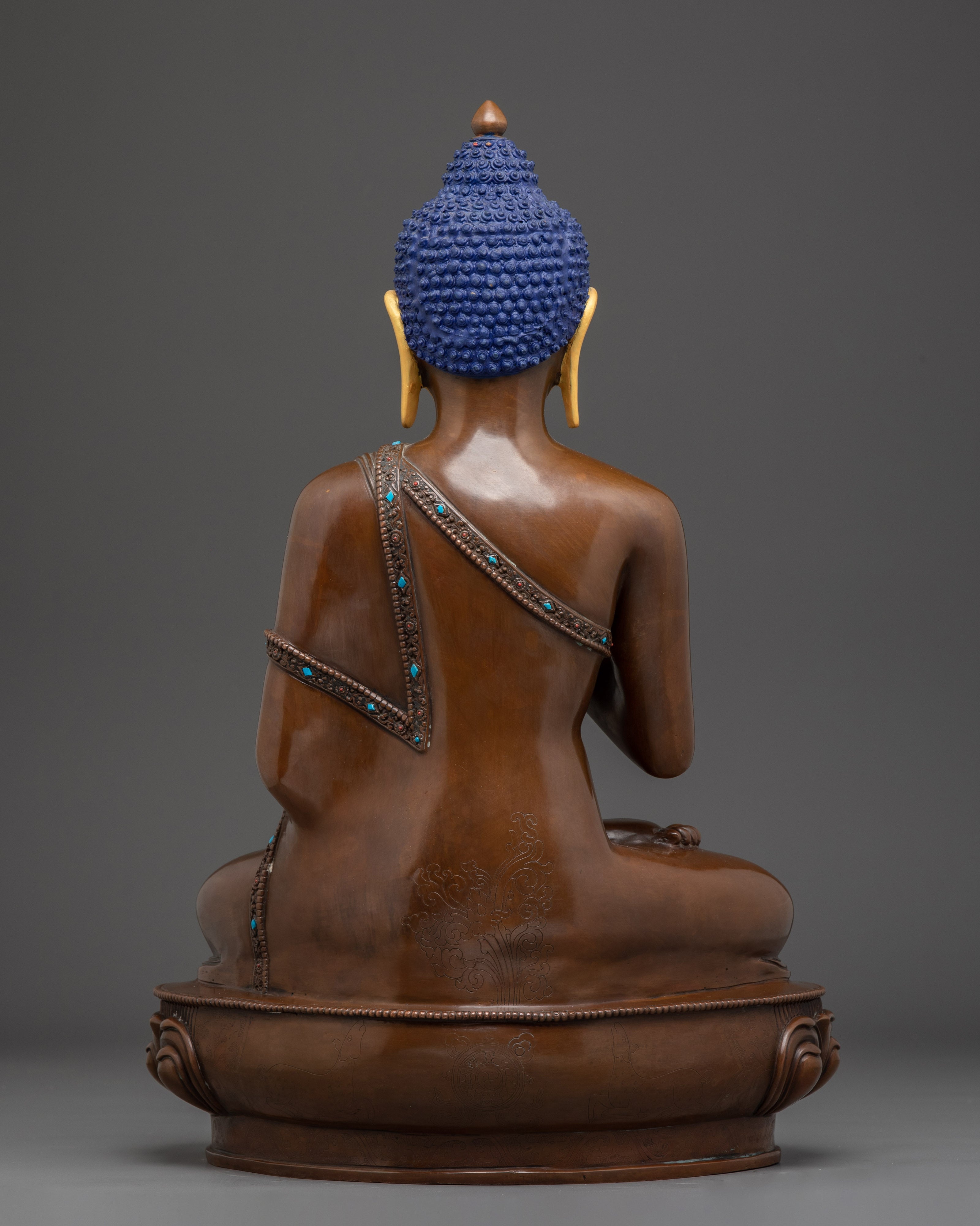 Copper Vairocana Buddha Statue | Meditation Altar Decor