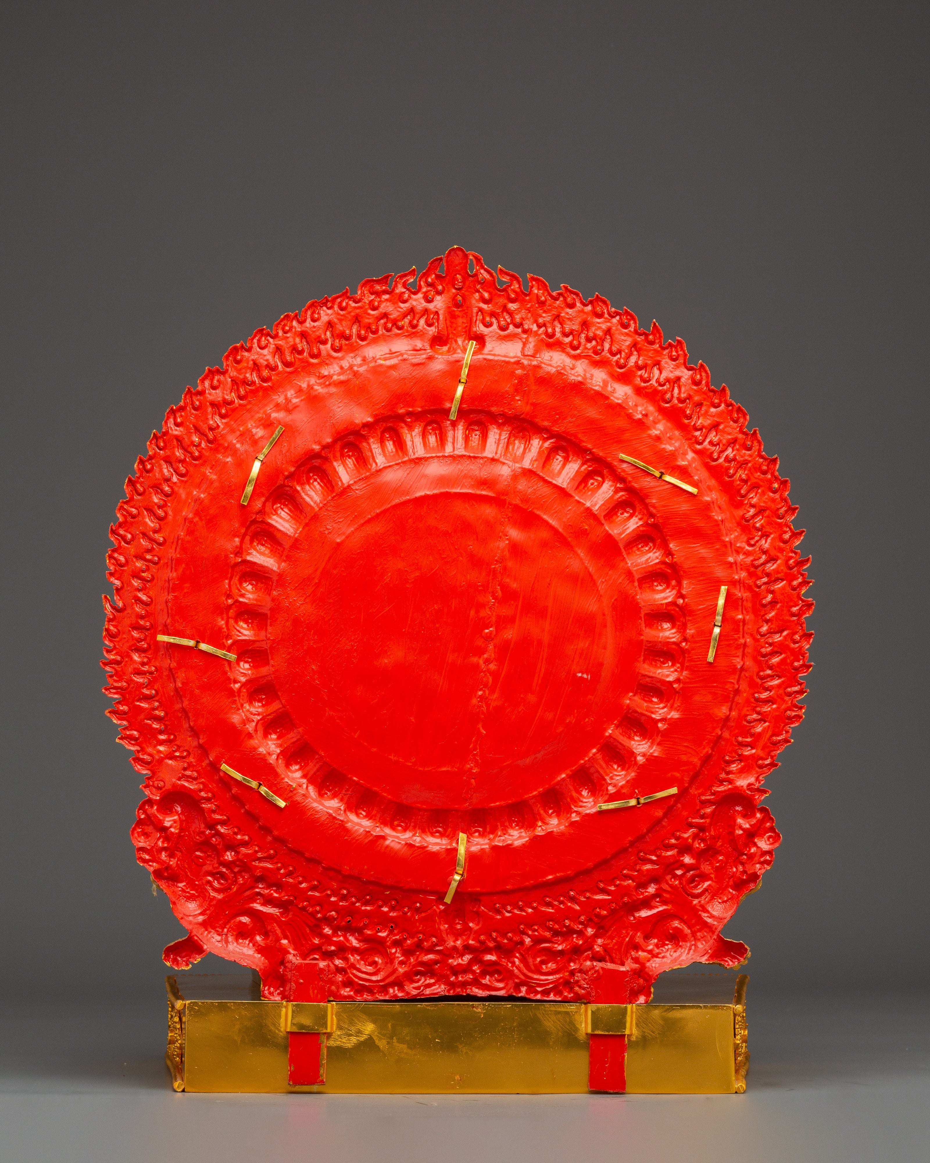 Guru with Consort Statue and Throne | Gemstones & Spiritual Significance