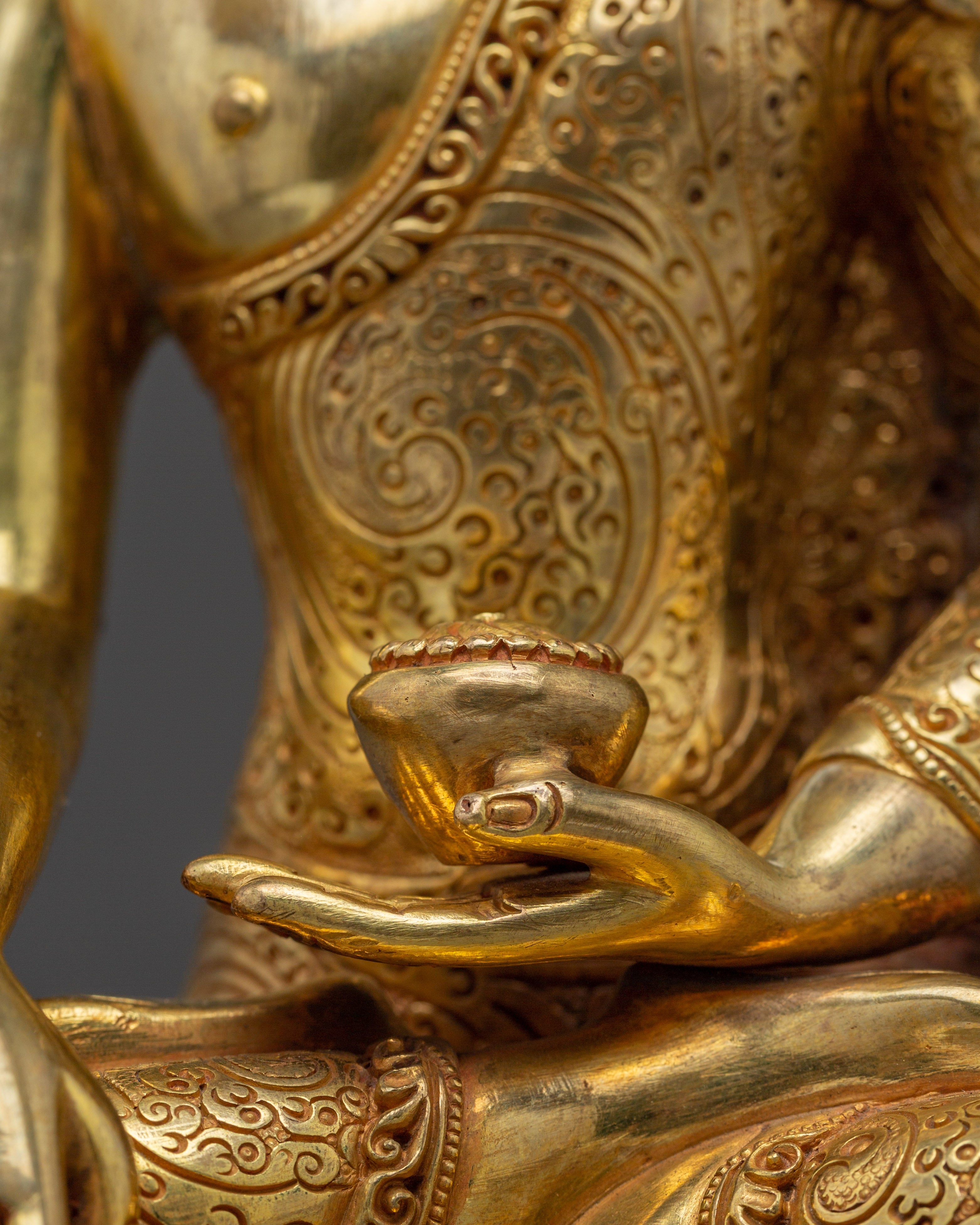 Shakyamuni Buddha Gold Statue with Acrylic Finish | Meditation & Spiritual Decor