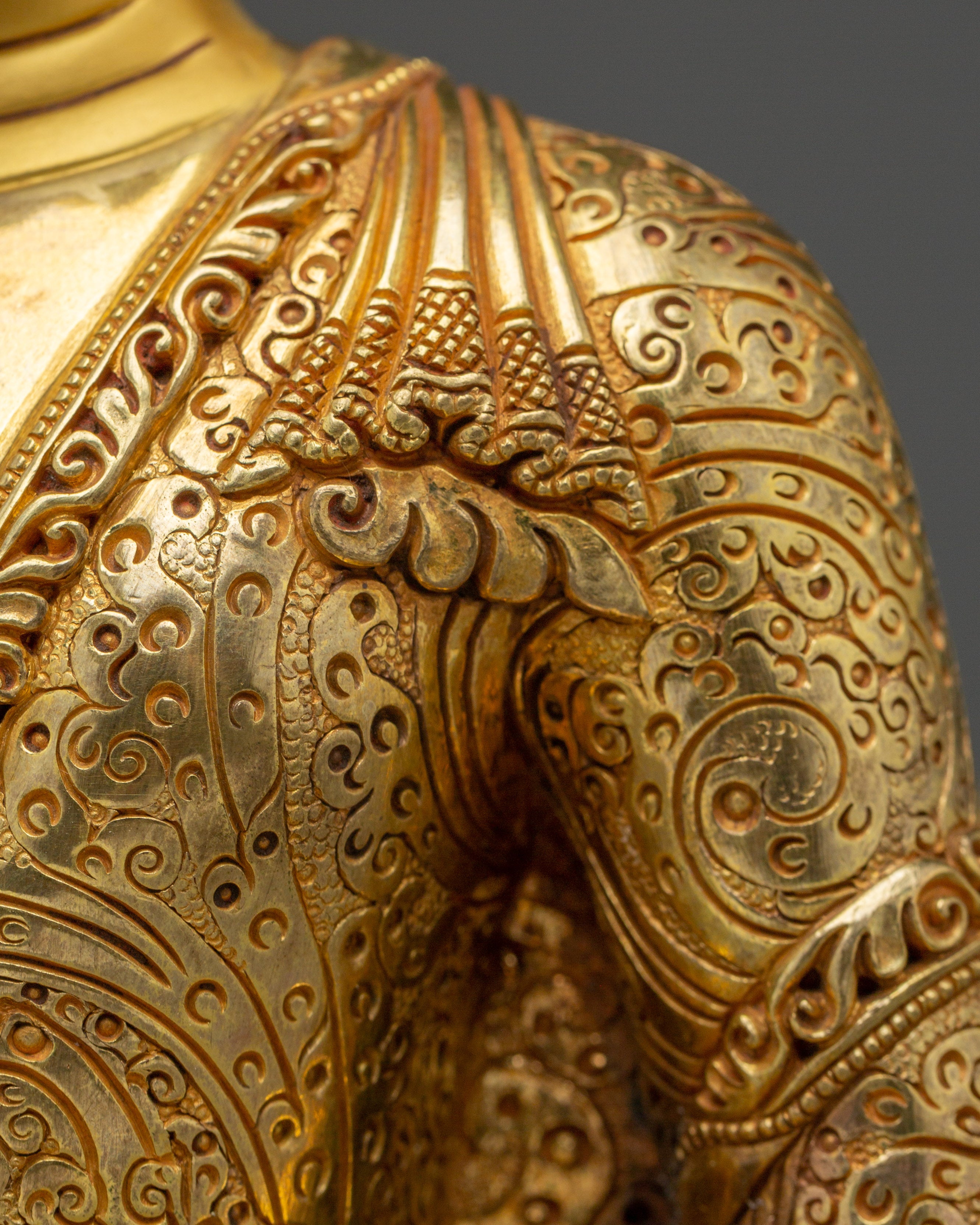 Shakyamuni Buddha Gold Statue with Acrylic Finish | Meditation & Spiritual Decor