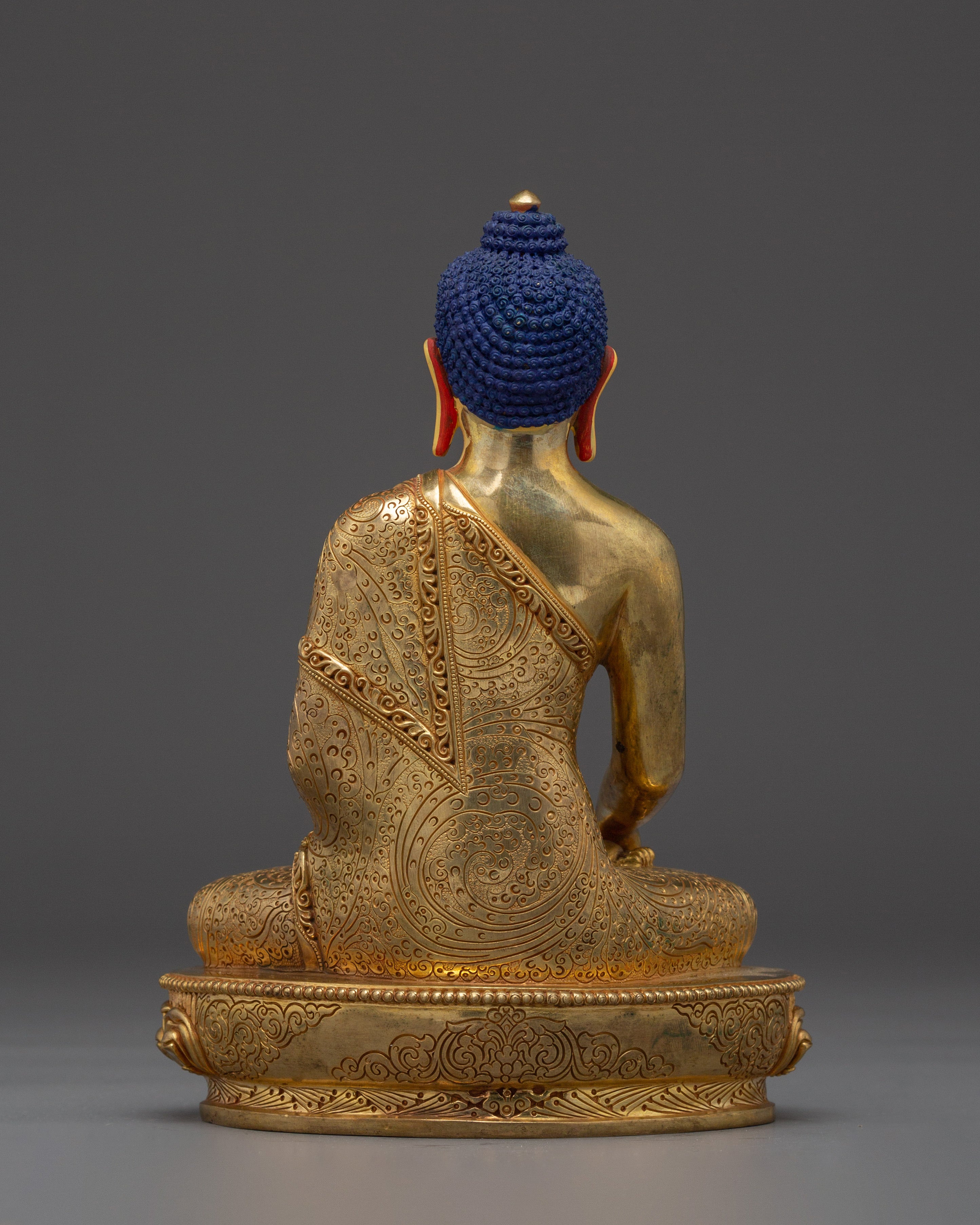 Shakyamuni Buddha Gold Statue with Acrylic Finish | Meditation & Spiritual Decor