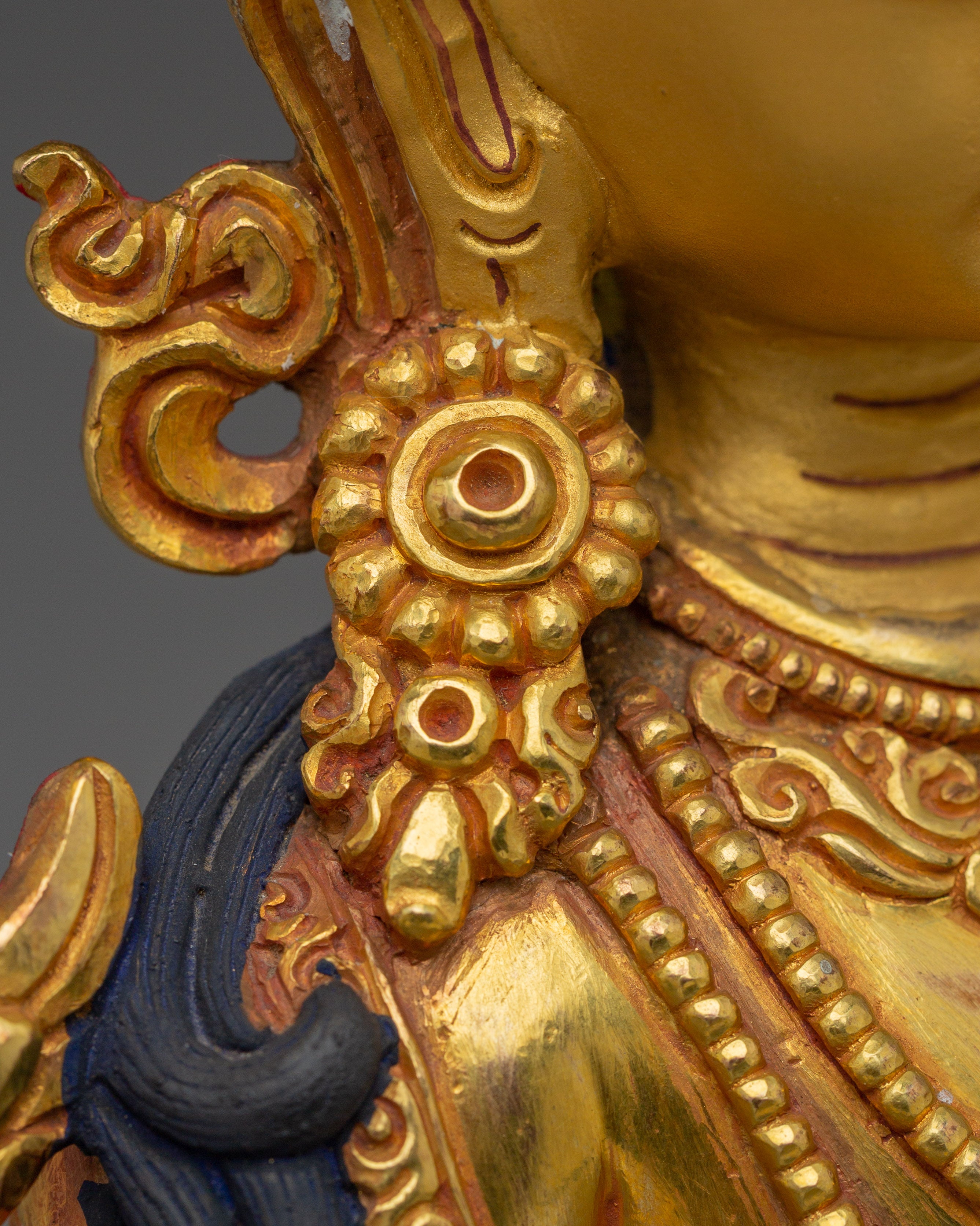 Manjushri 24K Gold Gilded Statue | Spiritual Growth and Meditation