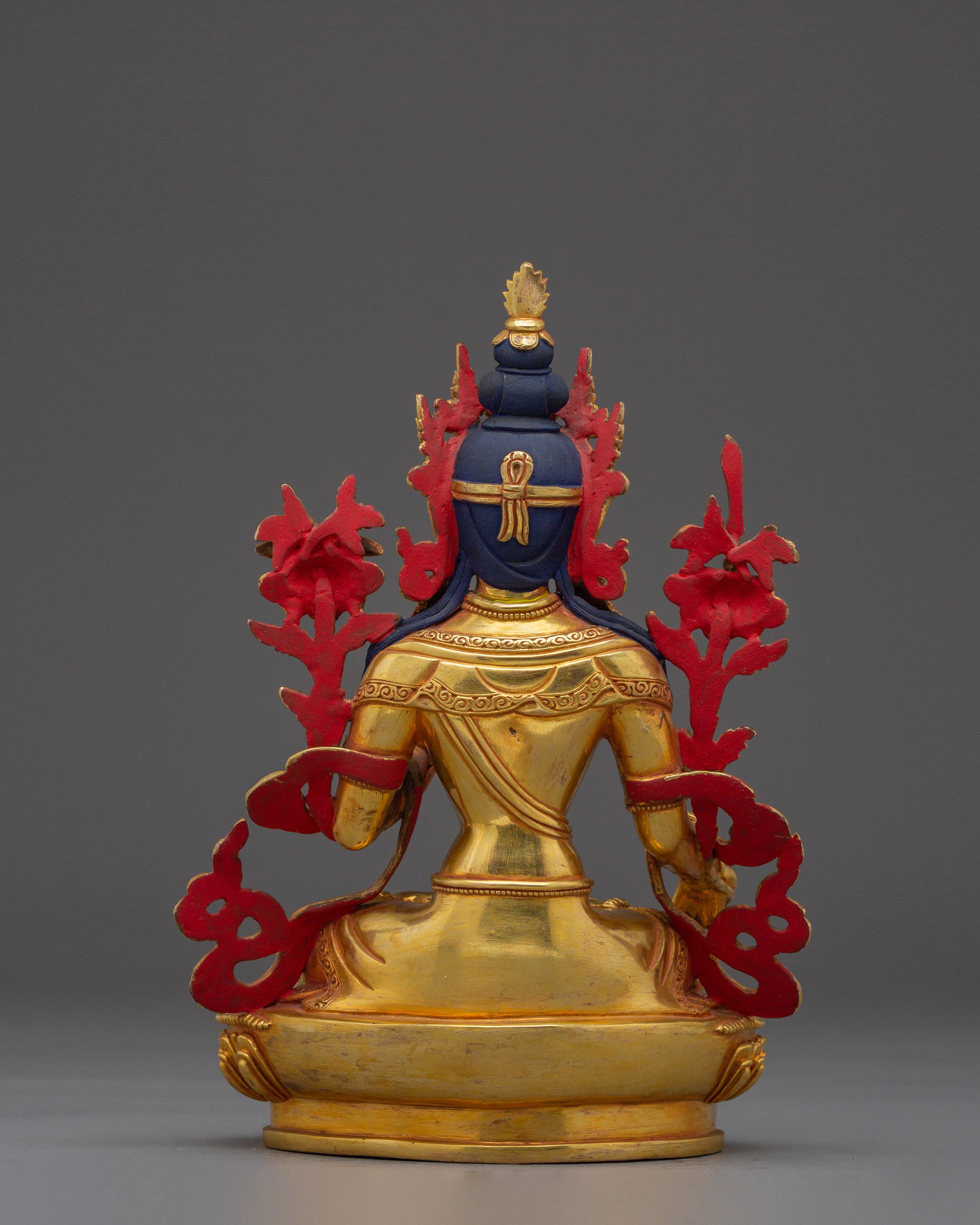 Manjushri 24K Gold Gilded Statue | Spiritual Growth and Meditation