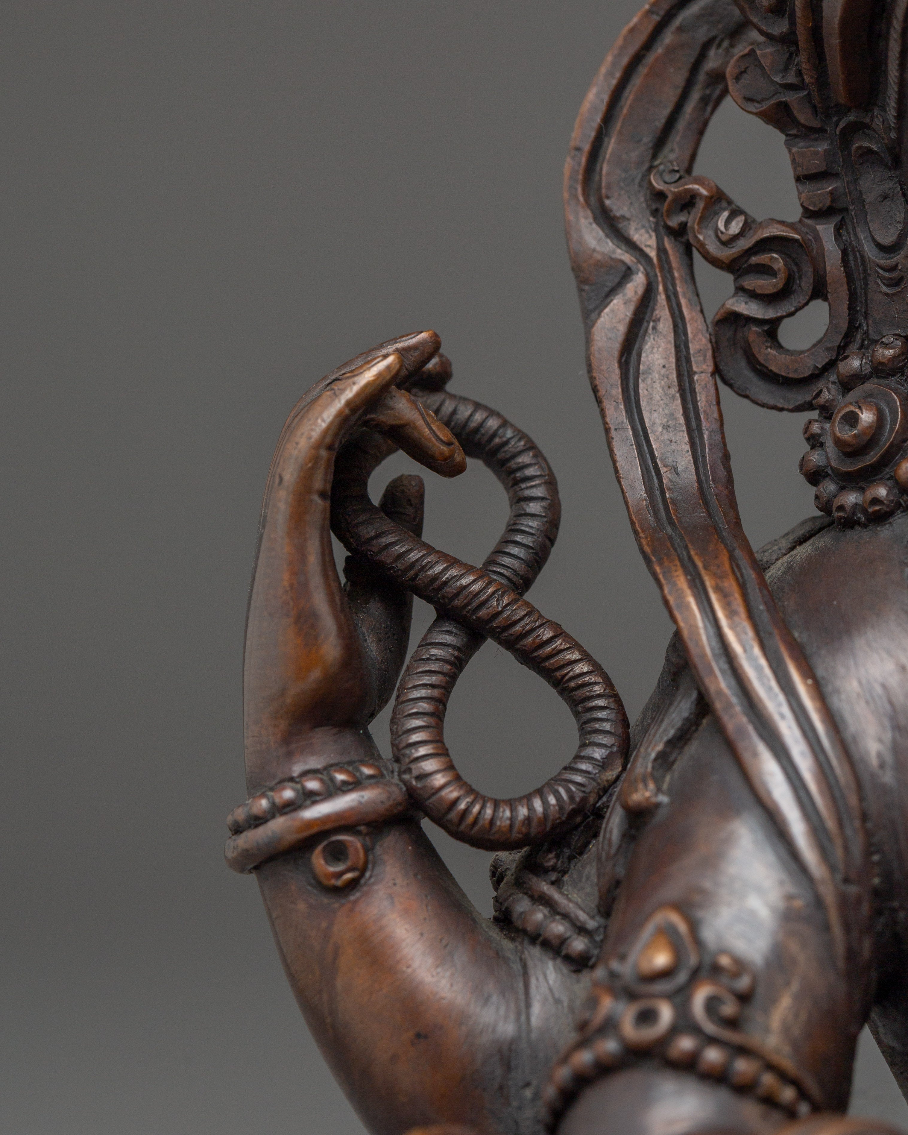 Chenrezig with Consort statue in Oxidized Copper | A Symbol of Boundless Compassion