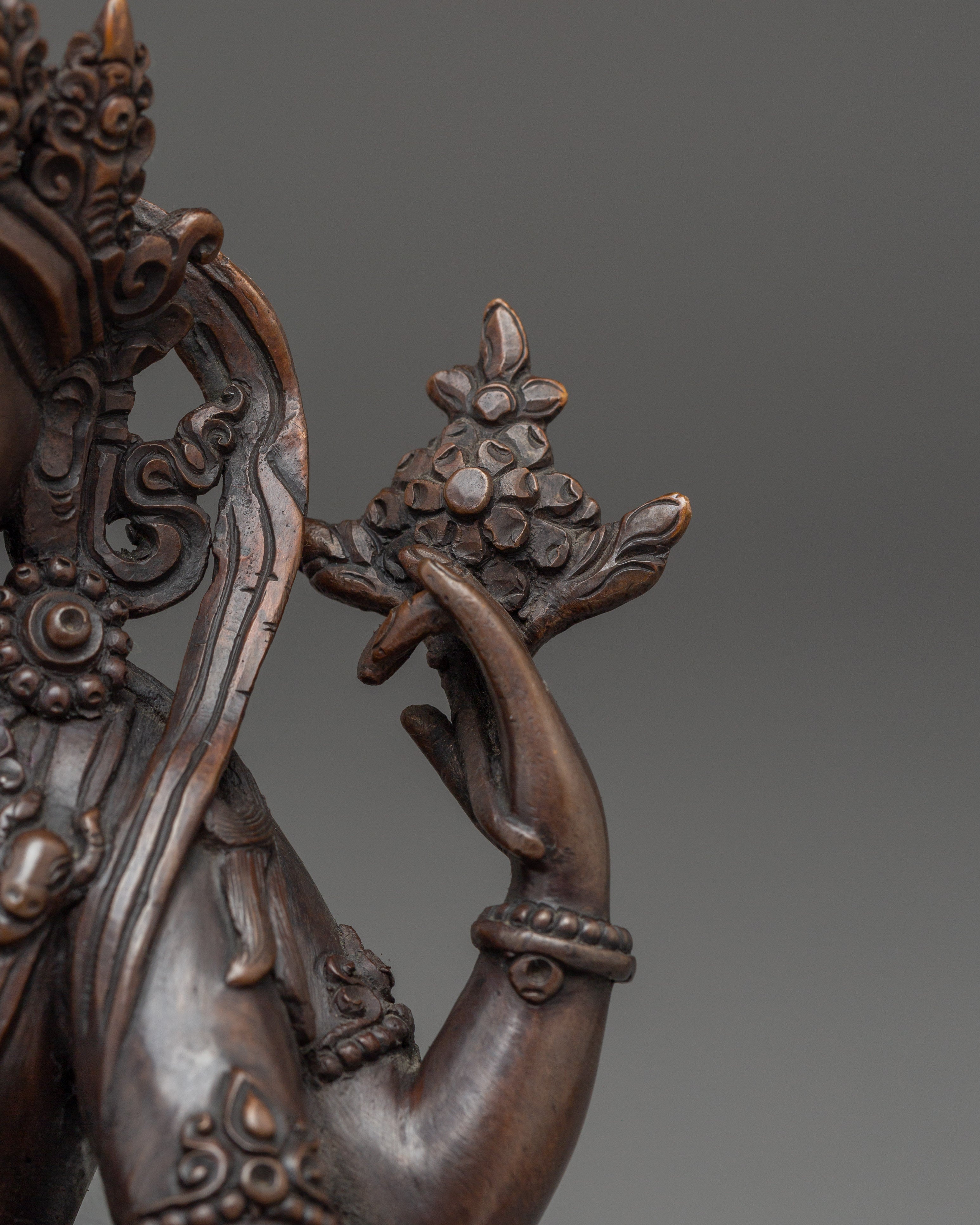 Chenrezig with Consort statue in Oxidized Copper | A Symbol of Boundless Compassion