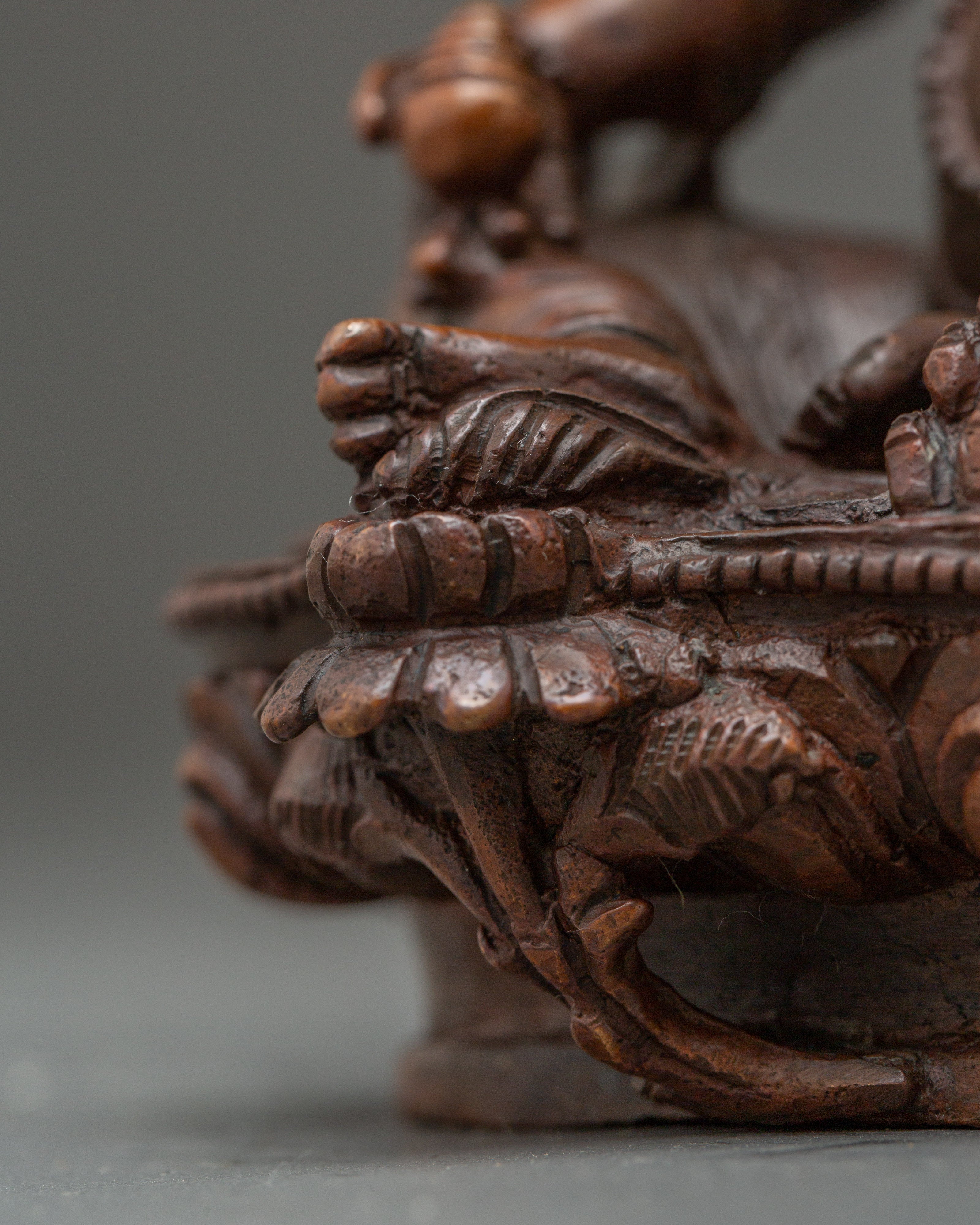Dzambhala Oxidized Copper Wealth Deity | Symbol of Abundance and Prosperity