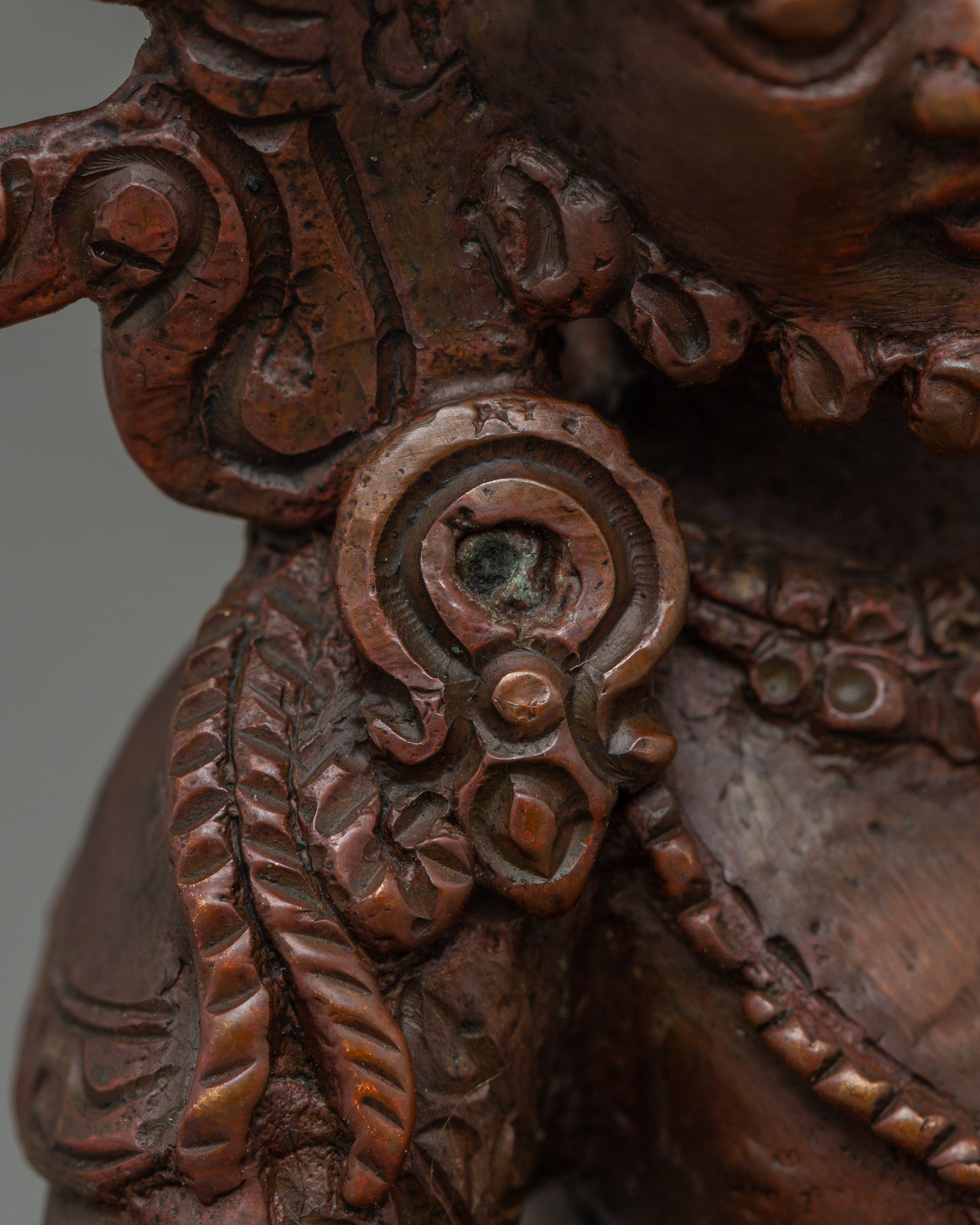 Dzambhala Oxidized Copper Wealth Deity | Symbol of Abundance and Prosperity