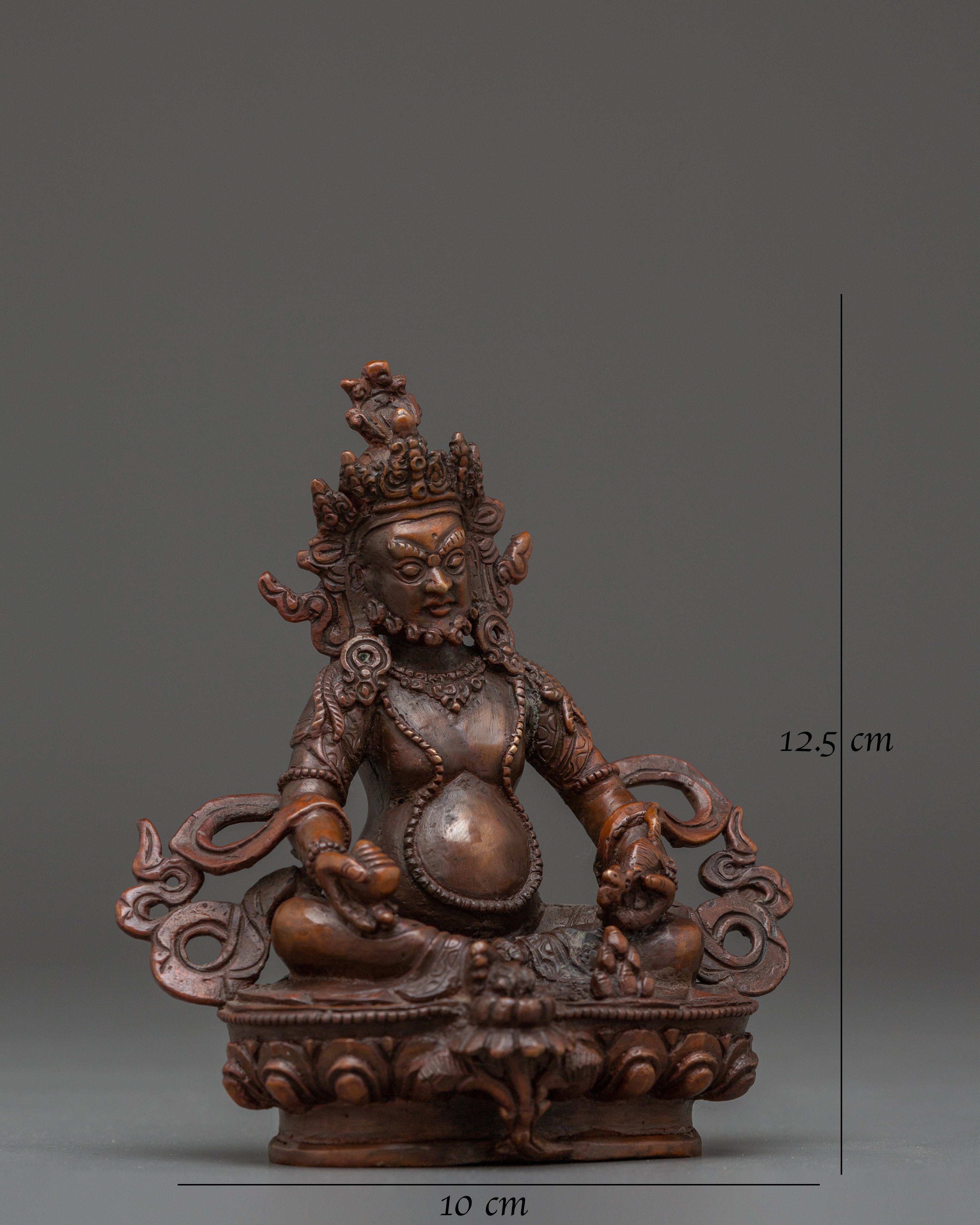 Dzambhala Oxidized Copper Wealth Deity | Symbol of Abundance and Prosperity