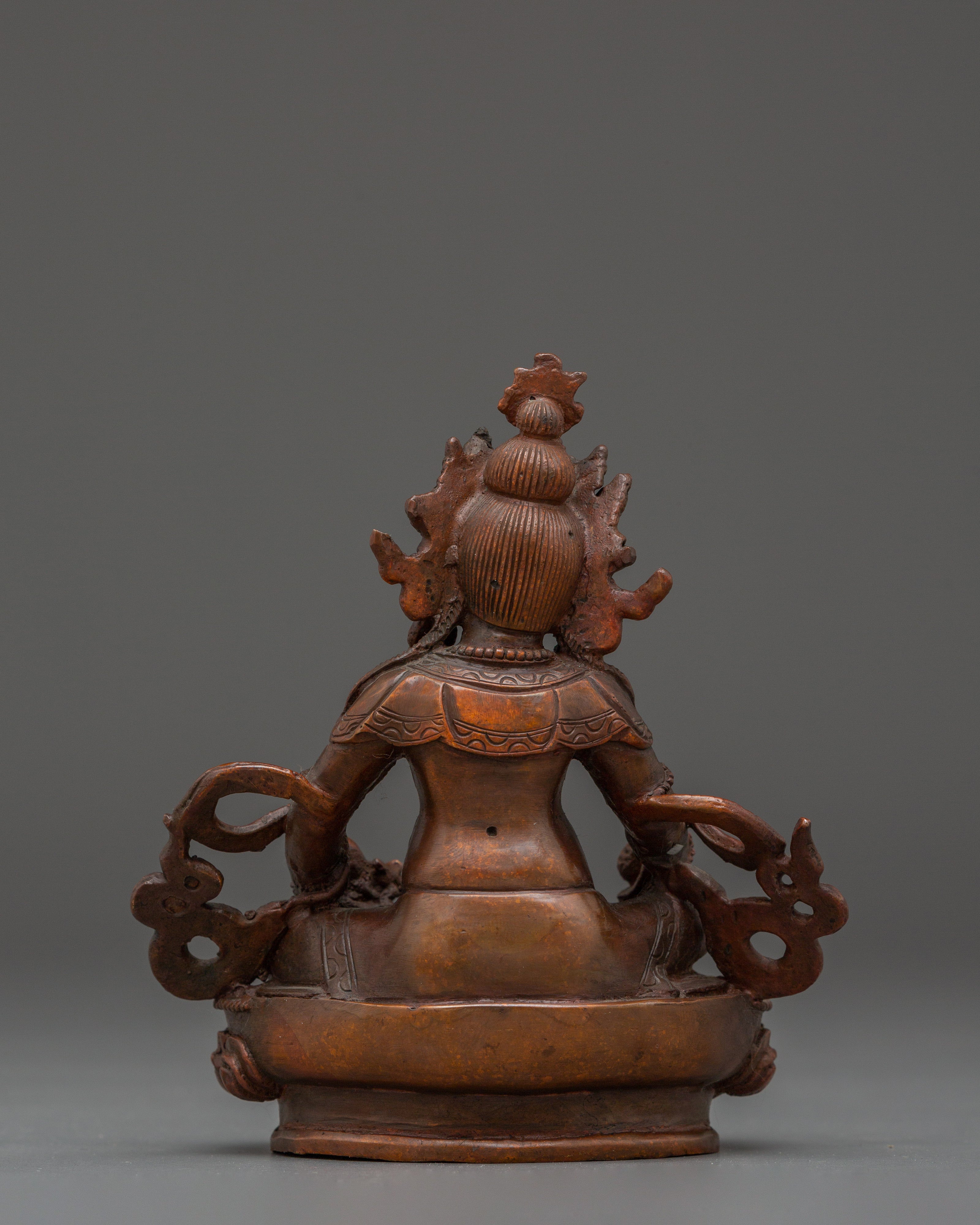 Dzambhala Oxidized Copper Wealth Deity | Symbol of Abundance and Prosperity