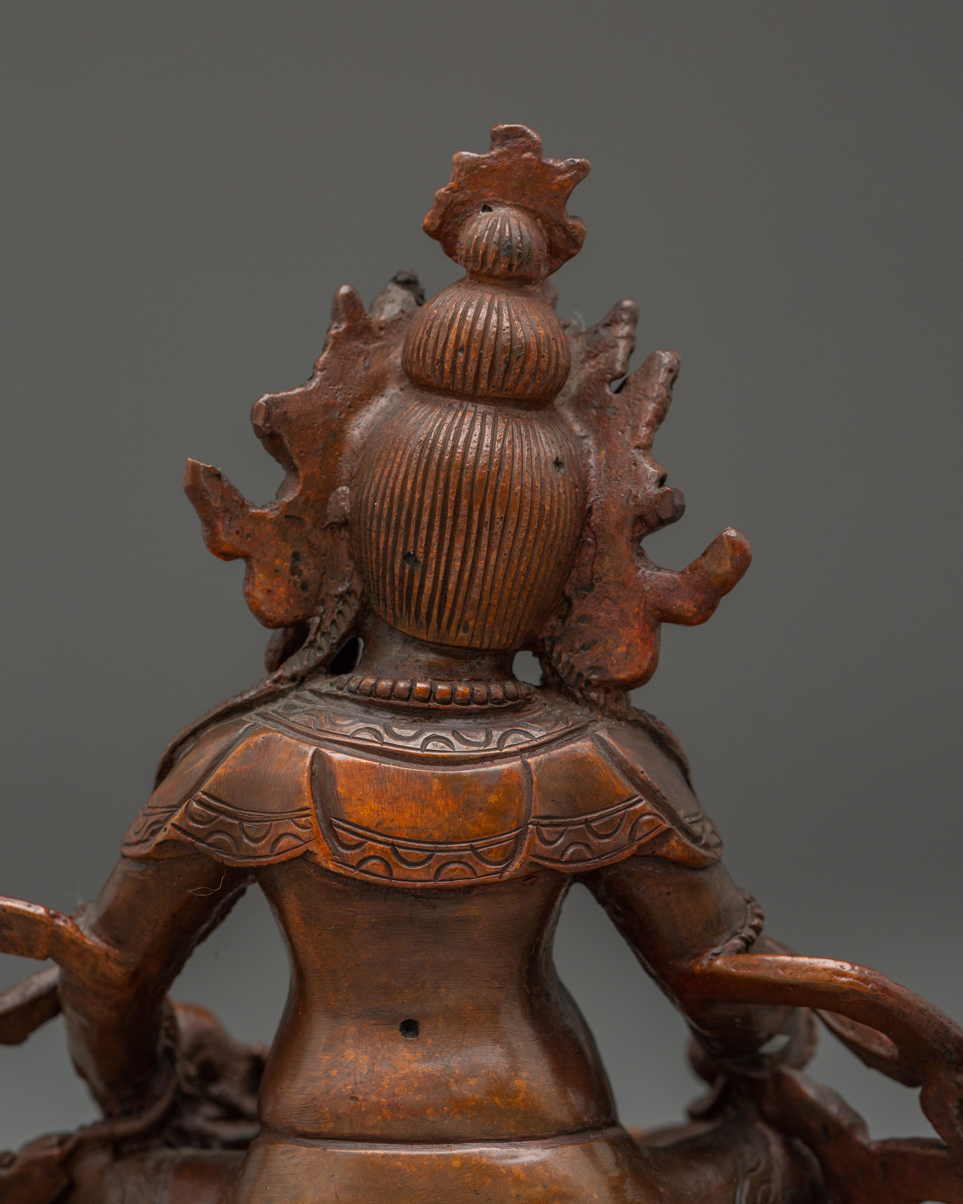 Dzambhala Oxidized Copper Wealth Deity | Symbol of Abundance and Prosperity