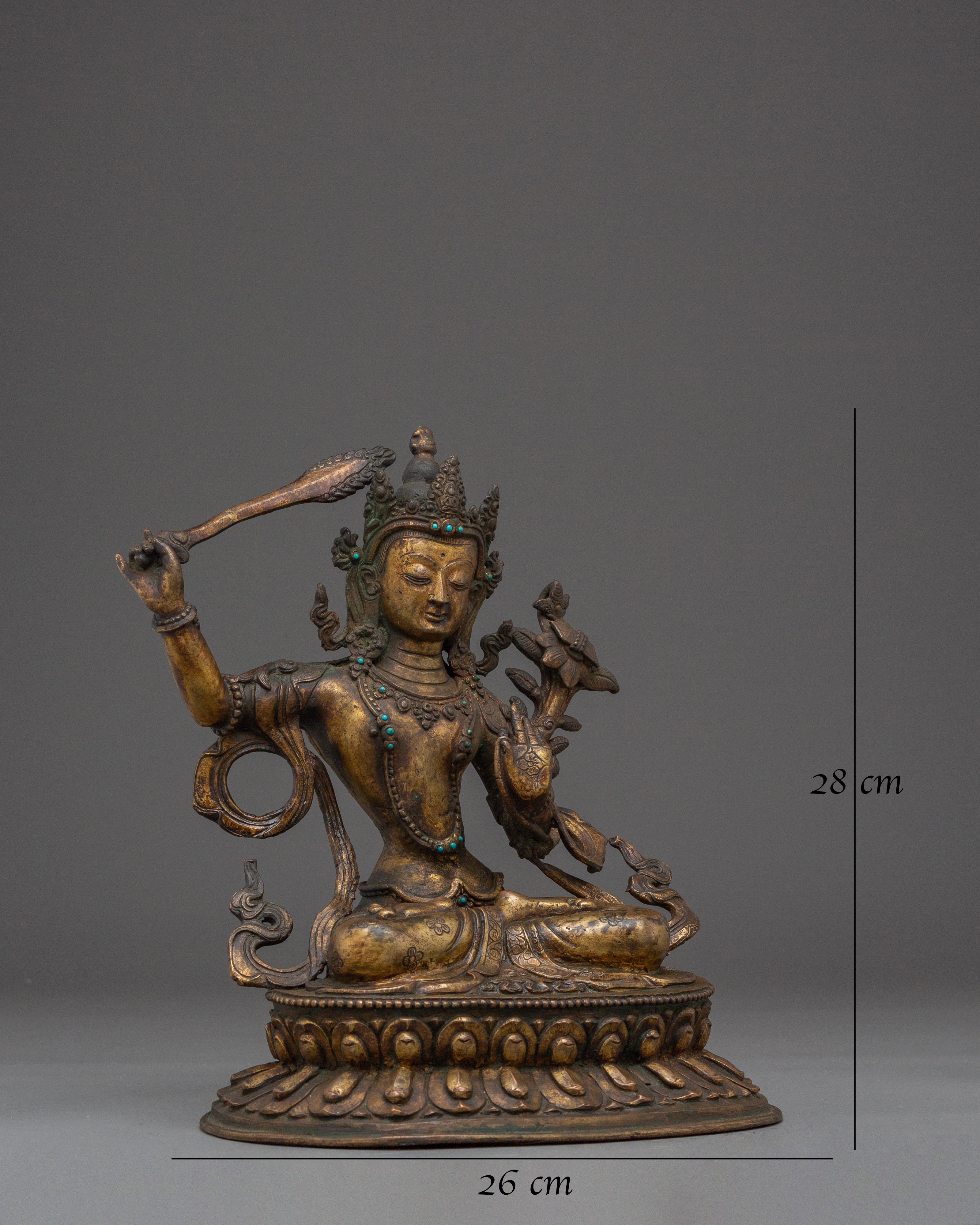 Manjushri Wisdom and Enlightenmen Statue