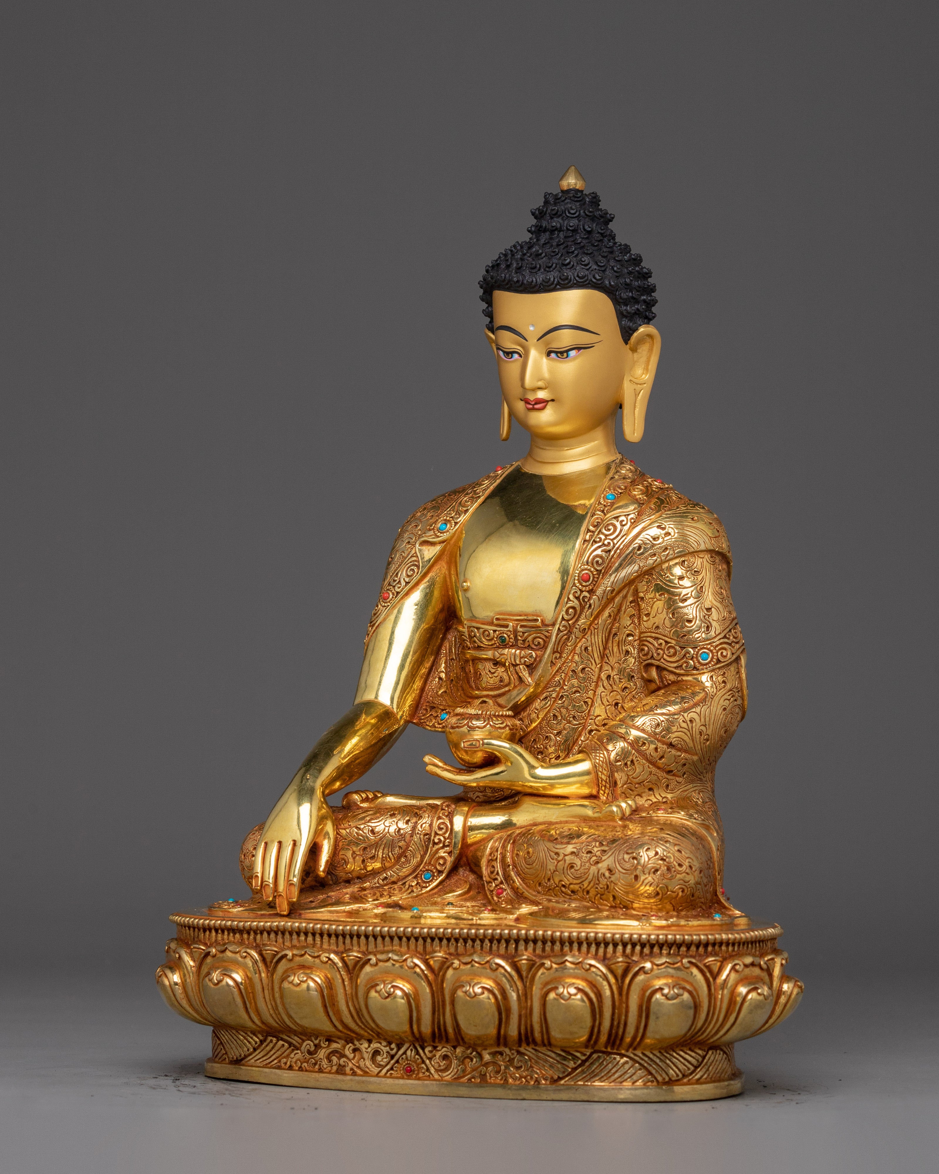 Shakyamuni Buddha, Peaceful Sage Sculpture | Handcrafted Tibetan Symbol