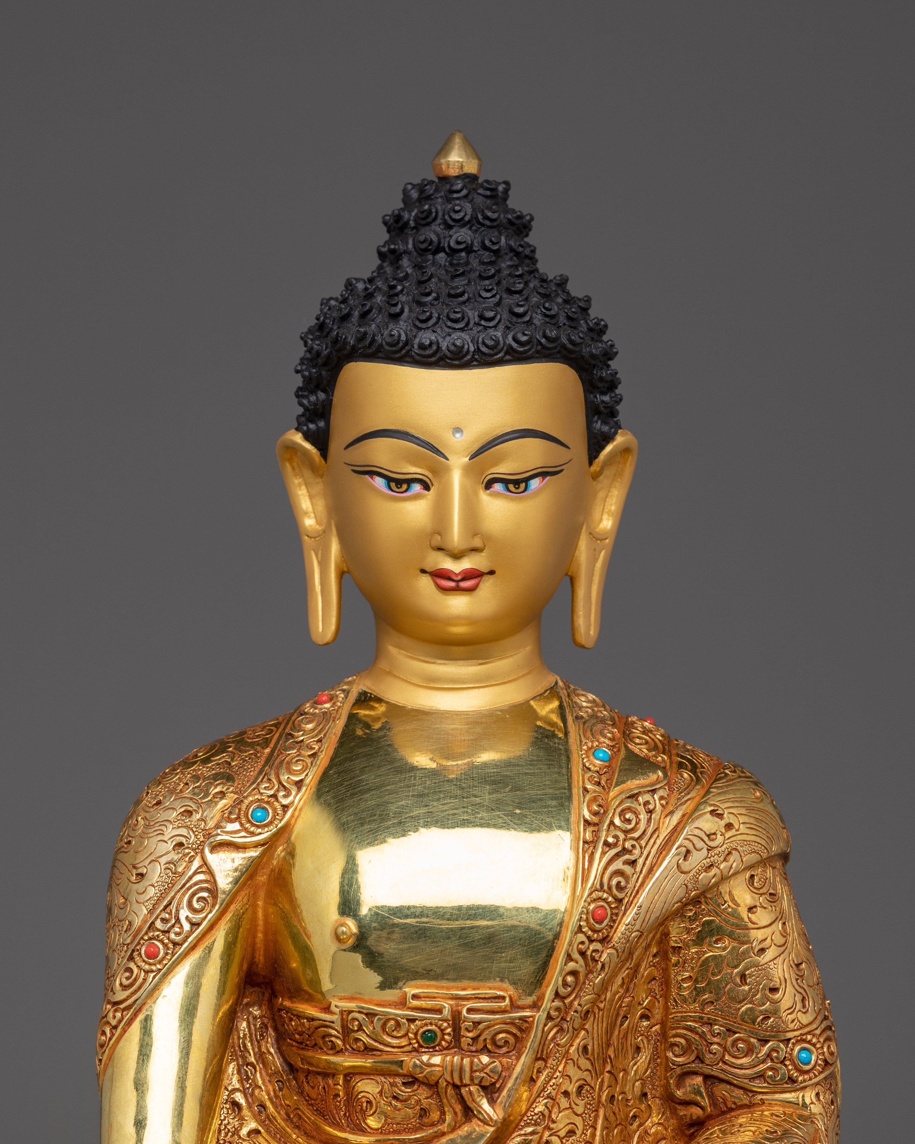 Shakyamuni Buddha, Peaceful Sage Sculpture | Handcrafted Tibetan Symbol