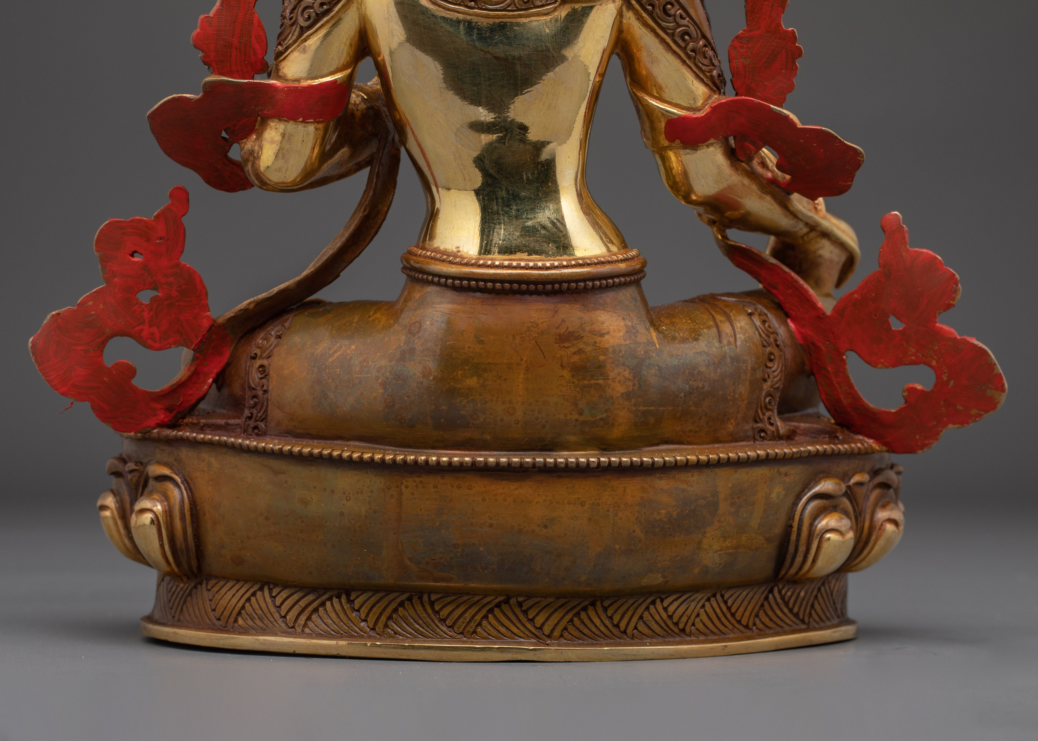 Green Tara, Lotus Seated Deity | Handcrafted Nepali Sculpture