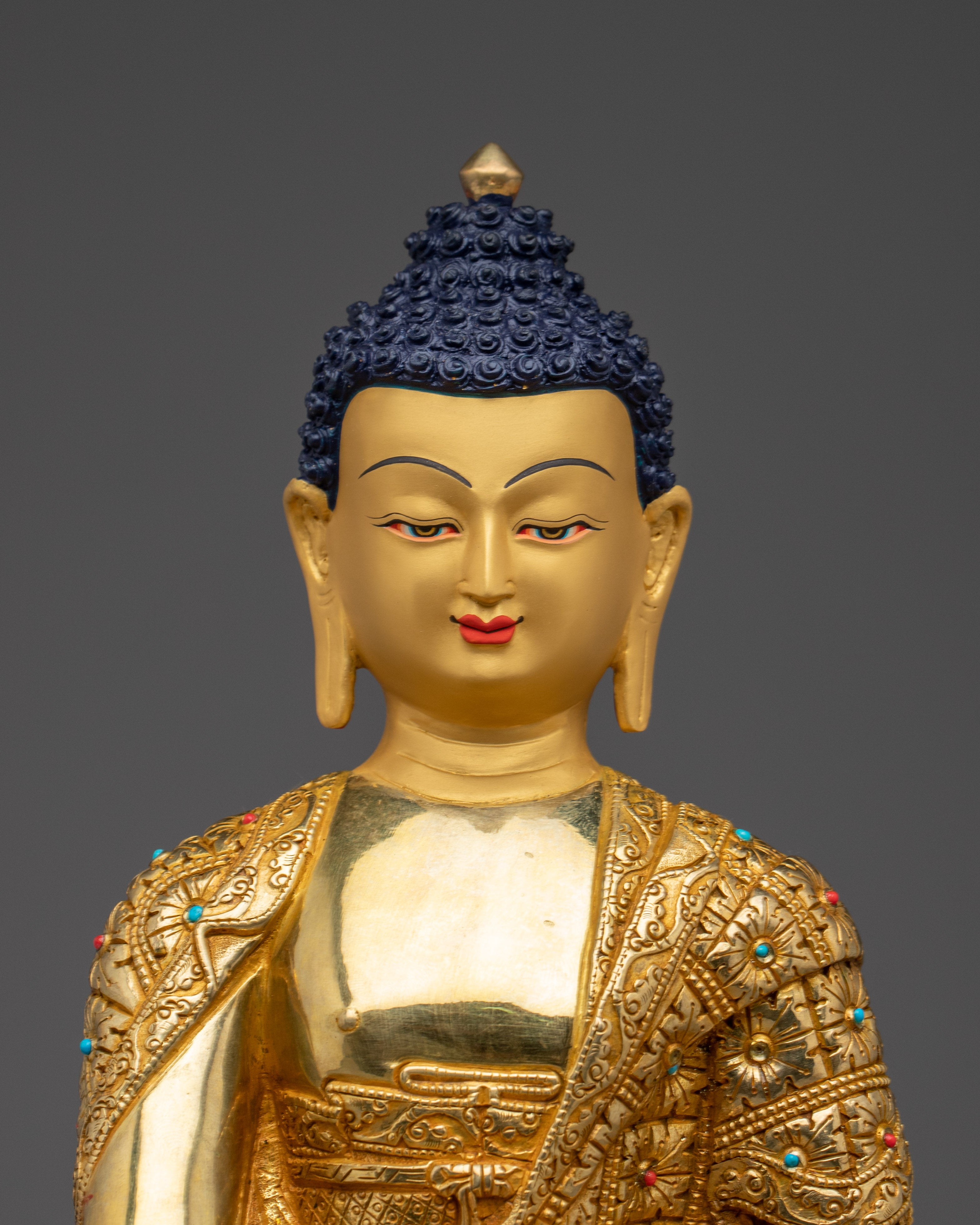 Enlightened Golden Shakyamuni Buddha Art | Mindfulness Sculpture