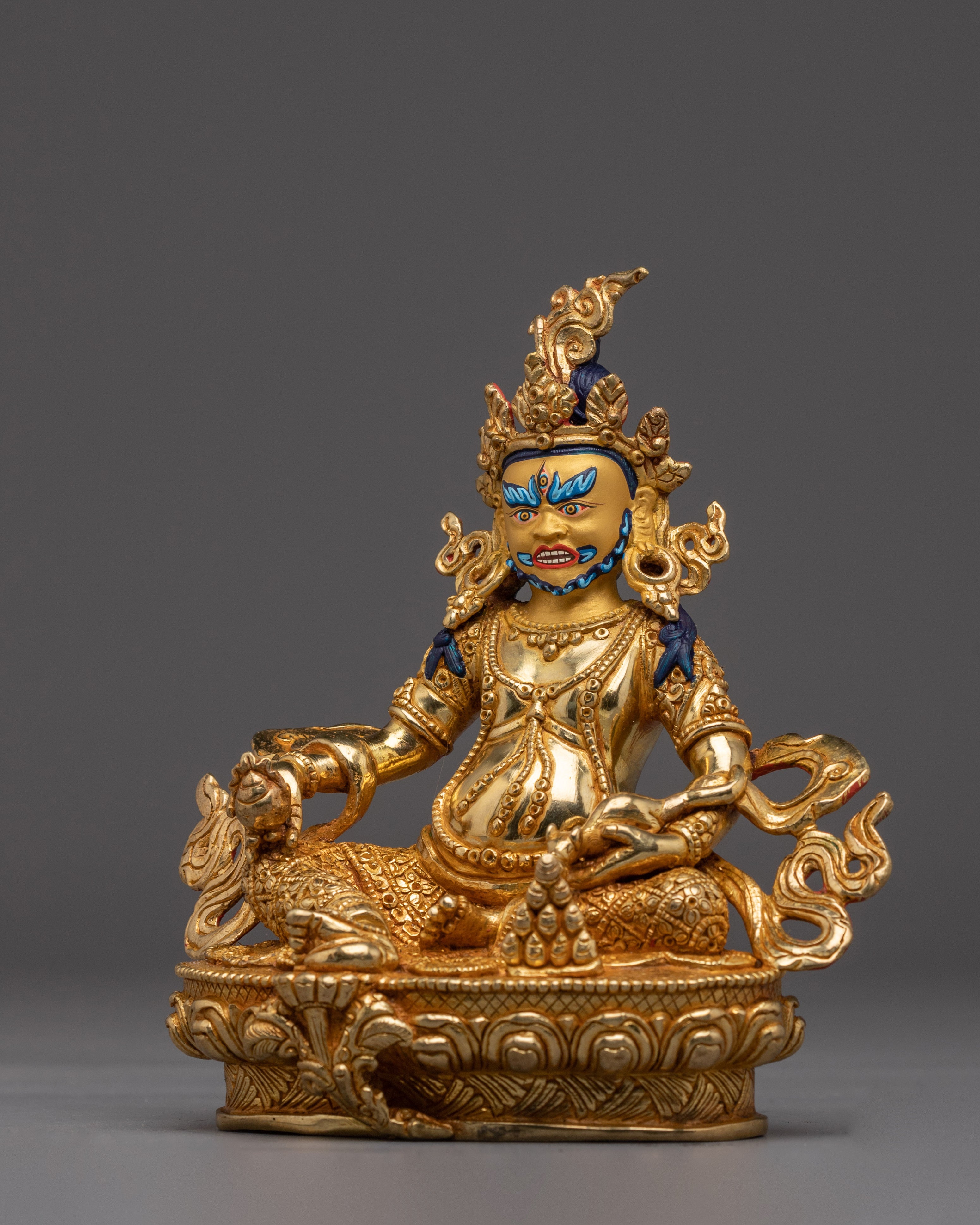 Golden Dzambhala Art, Tibetan Wealth God | Sacred Prosperity Art
