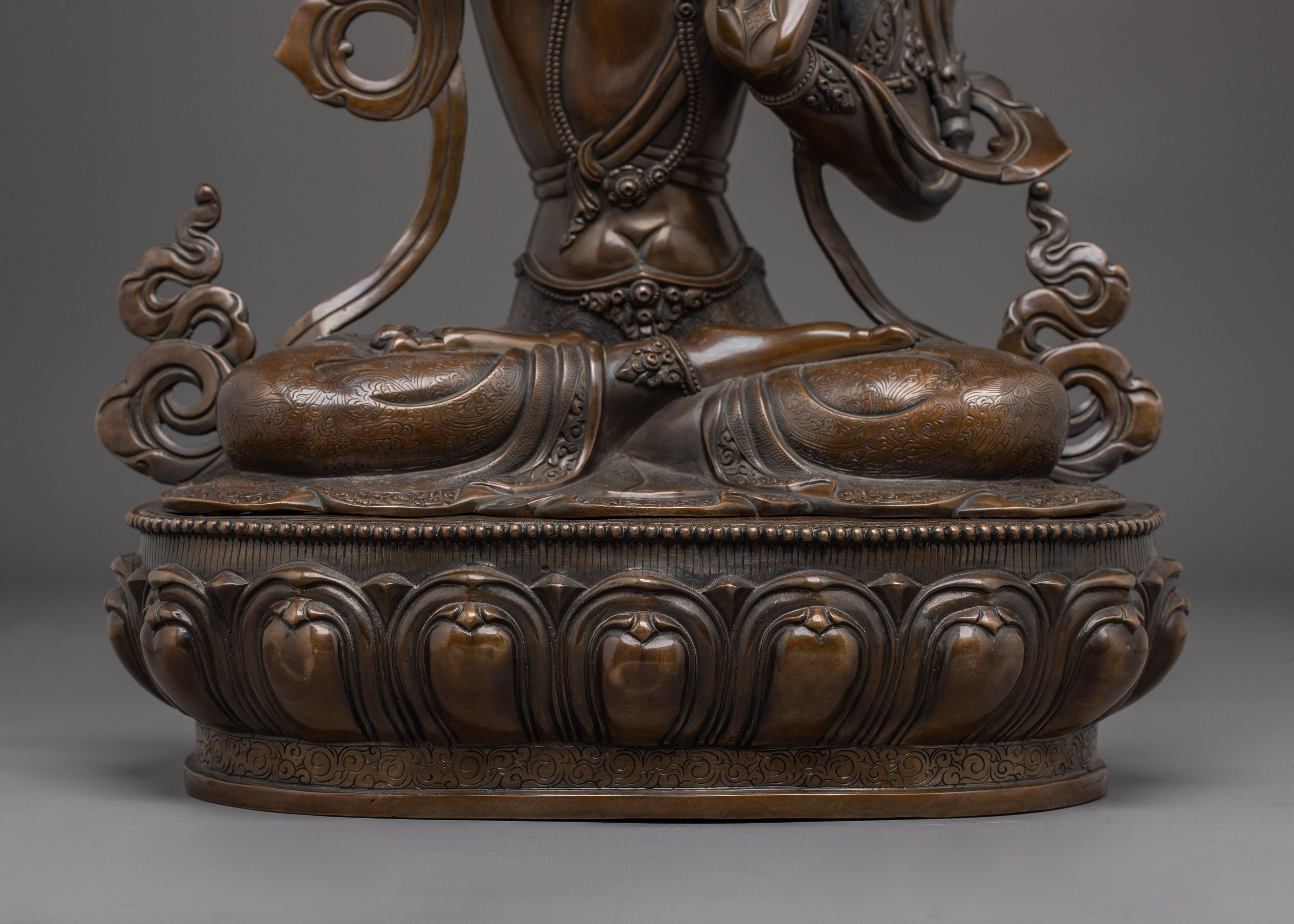 Manjushri Handmade Oxidized Statue | Bodhisattva of Wisdom