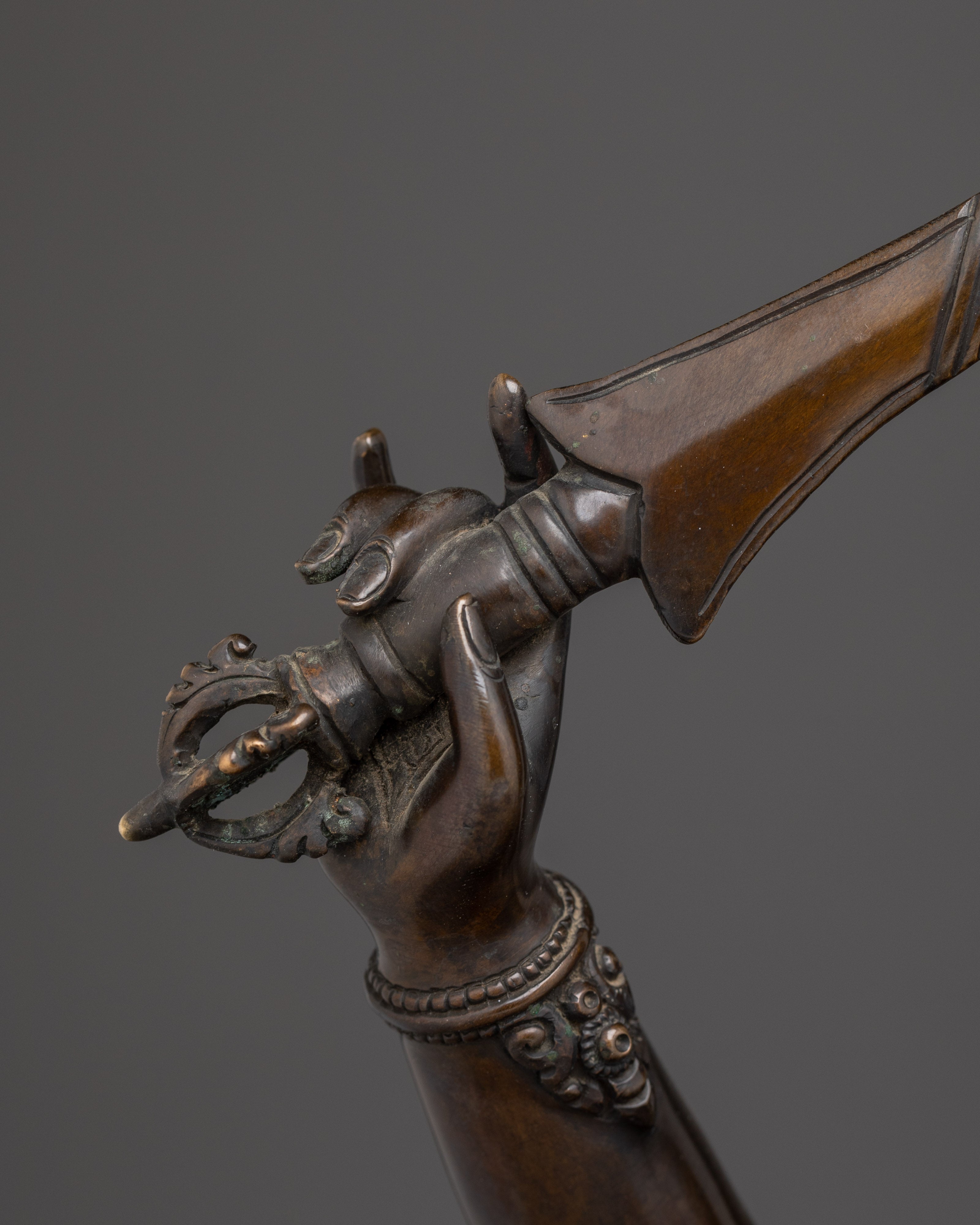 Manjushri Handmade Oxidized Statue | Bodhisattva of Wisdom