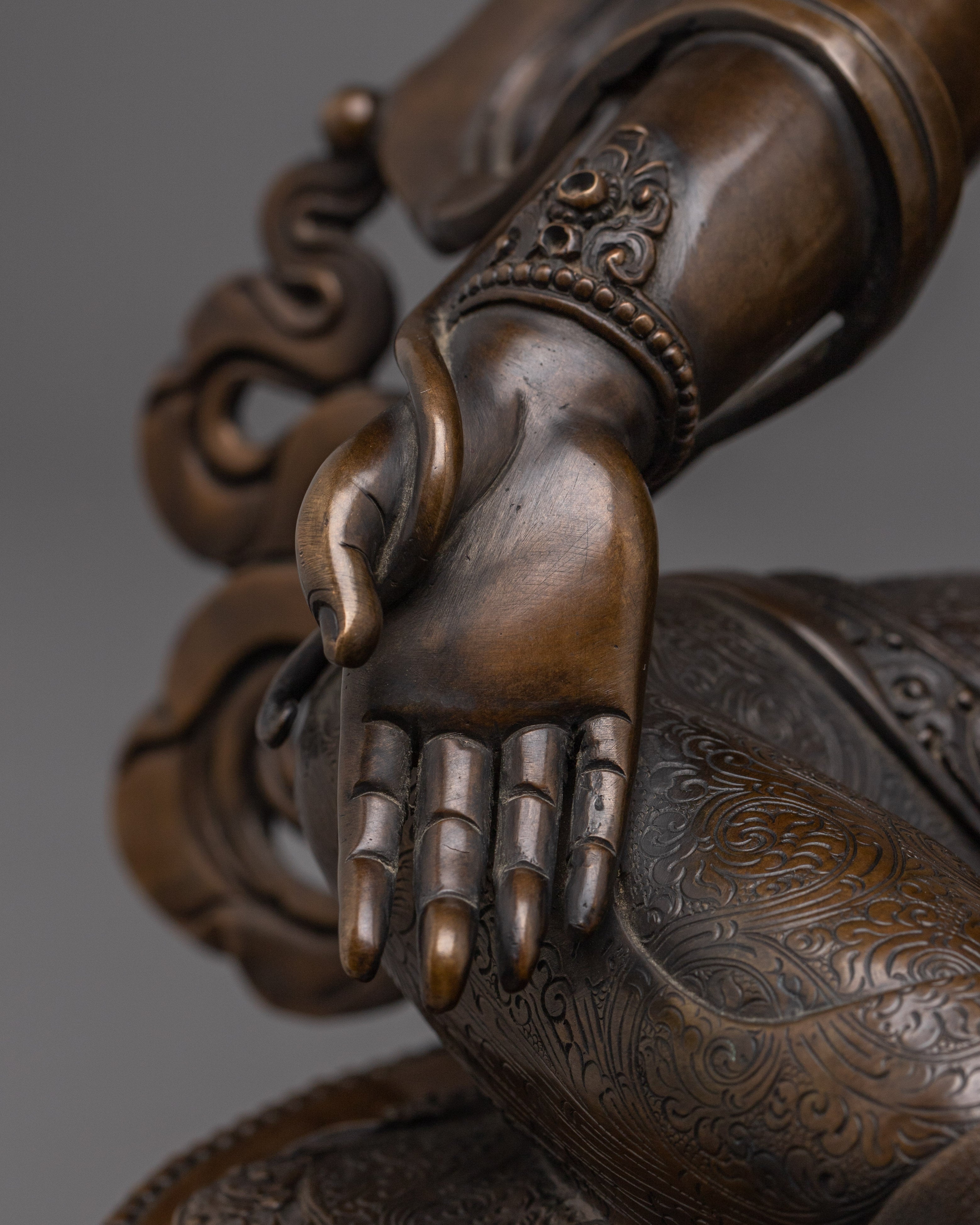 Oxidized Tibetan Handmade Green Tara Statue | Shyama Tara - Mother of Liberation