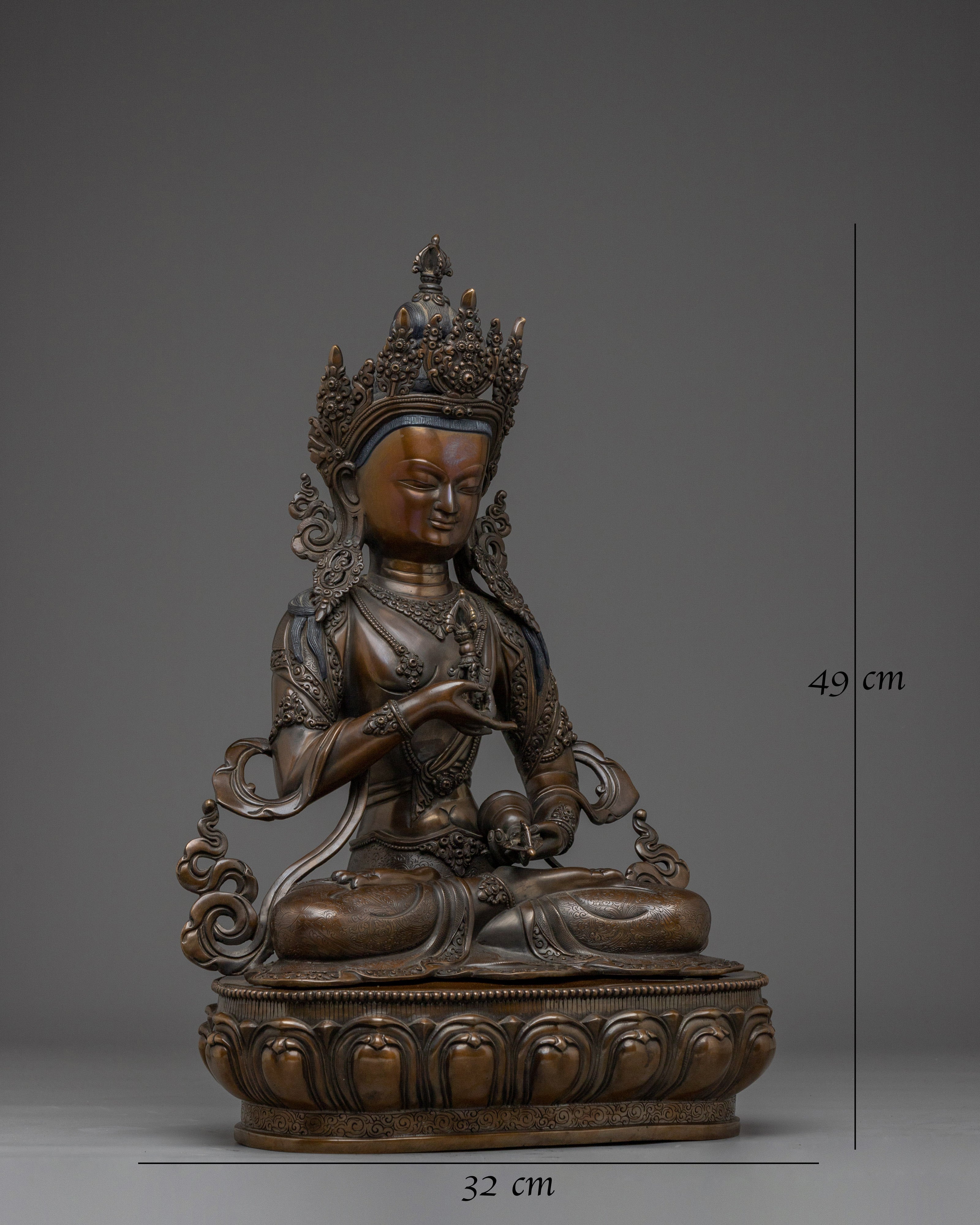 Symbol of Varjasattva Oxidized Copper