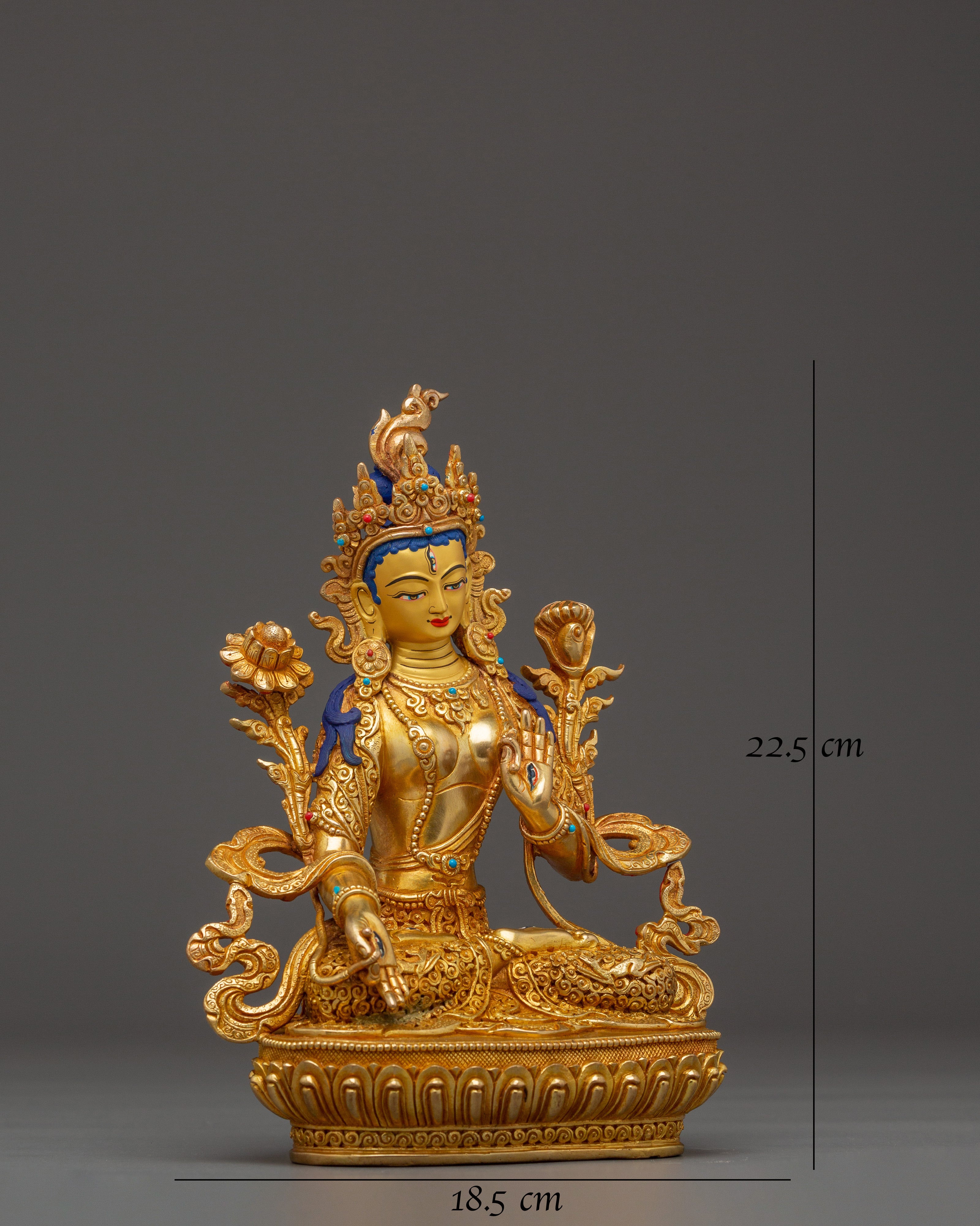 Golden Sita Tara "White Tara" Handmade Statue