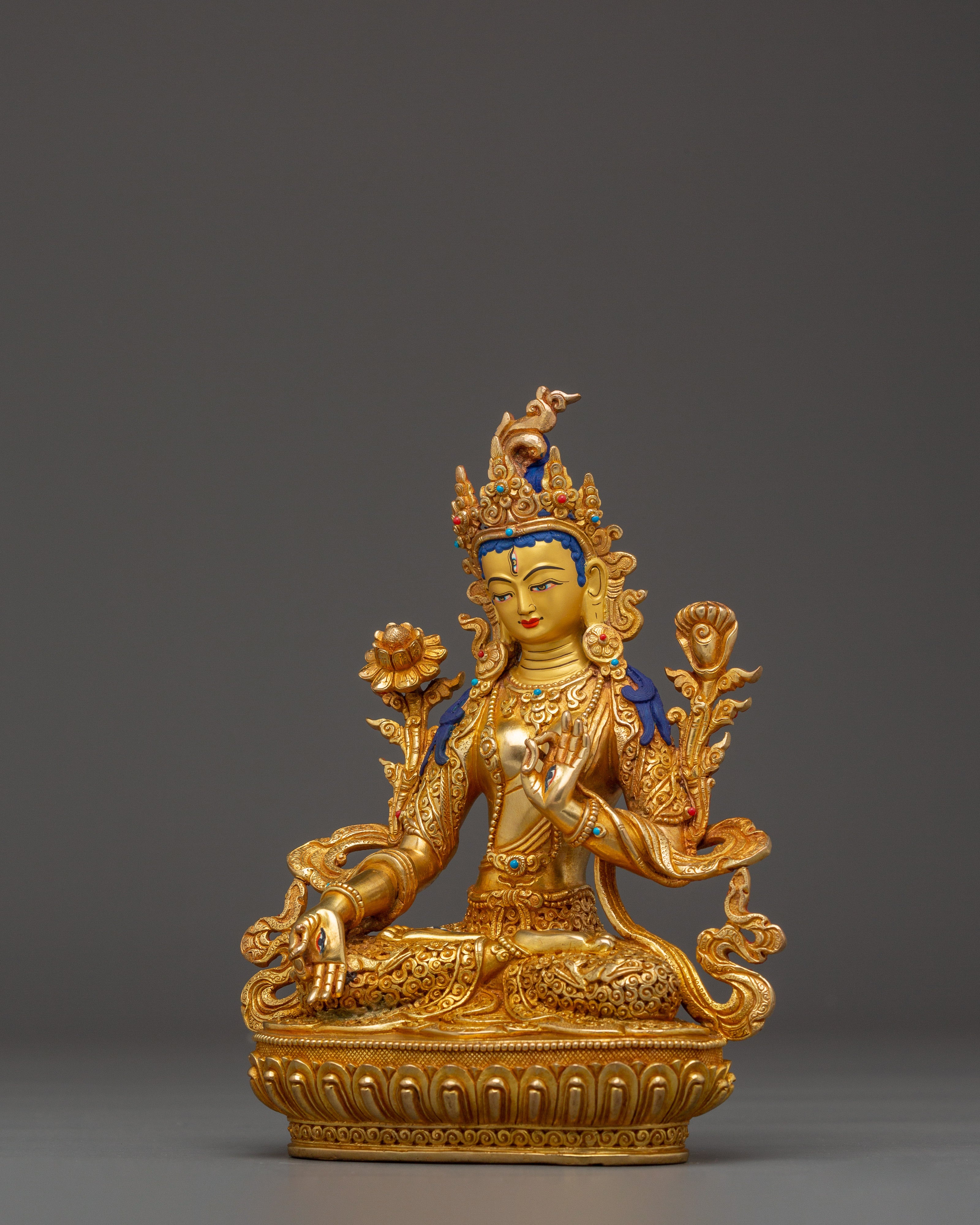 Golden Sita Tara "White Tara" Handmade Statue | Healing Goddess