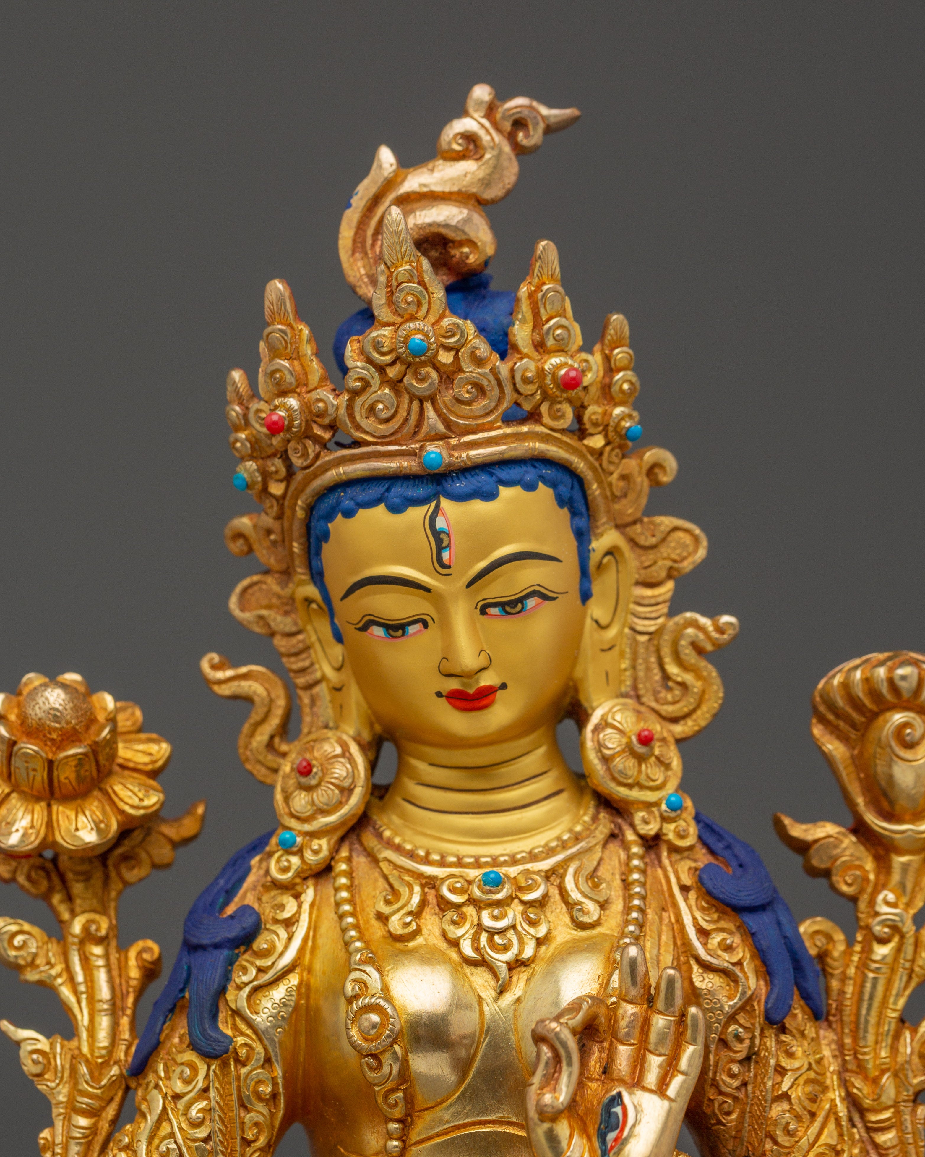 Golden Sita Tara "White Tara" Handmade Statue | Healing Goddess