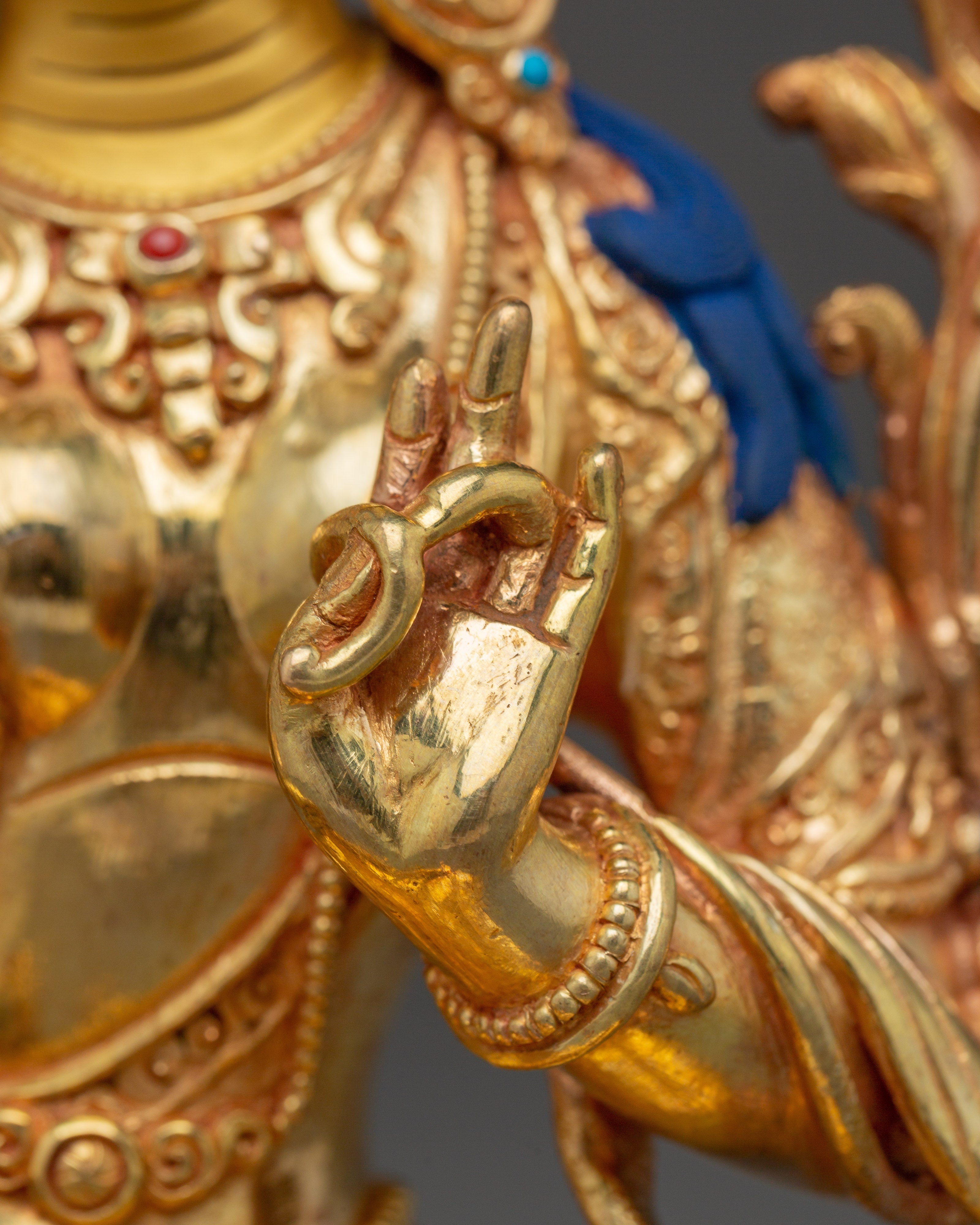 Tibetan Bodhisattva Green Tara Golden Art for Meditation and Decor