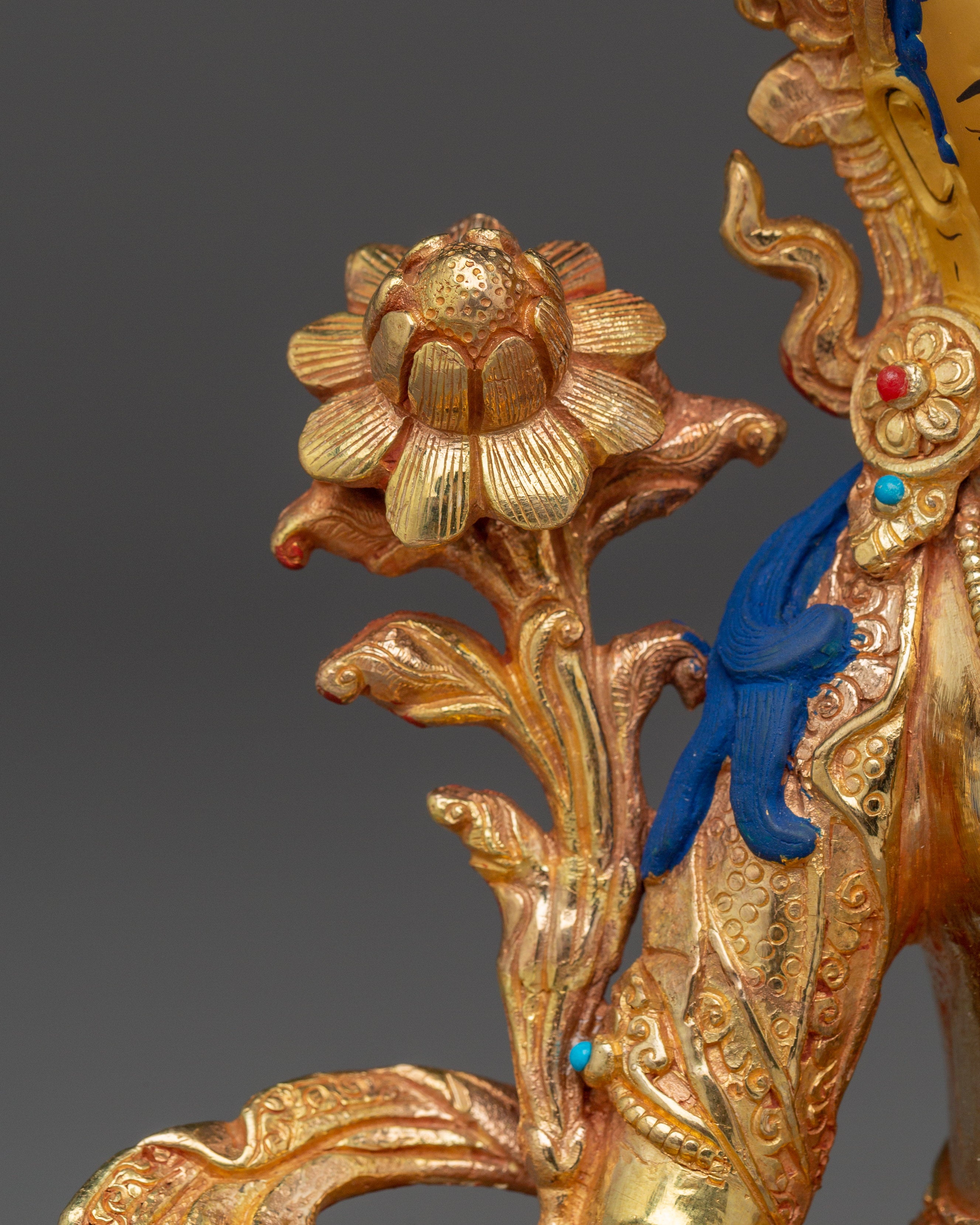 Tibetan Bodhisattva Green Tara Golden Art for Meditation and Decor