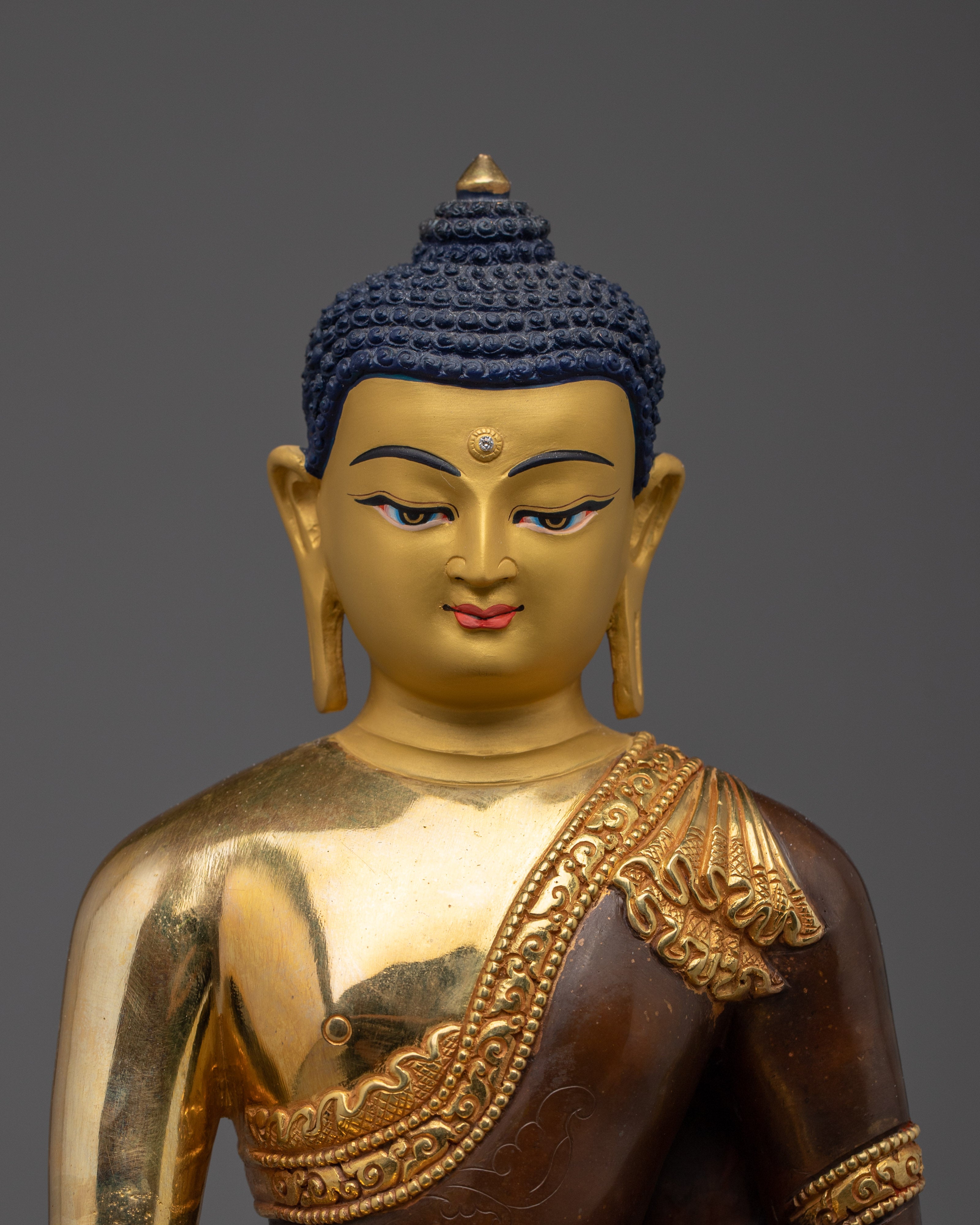 Shakyamuni Buddha Statue 24K Gold Gilded | Meditation & Shrine Decor